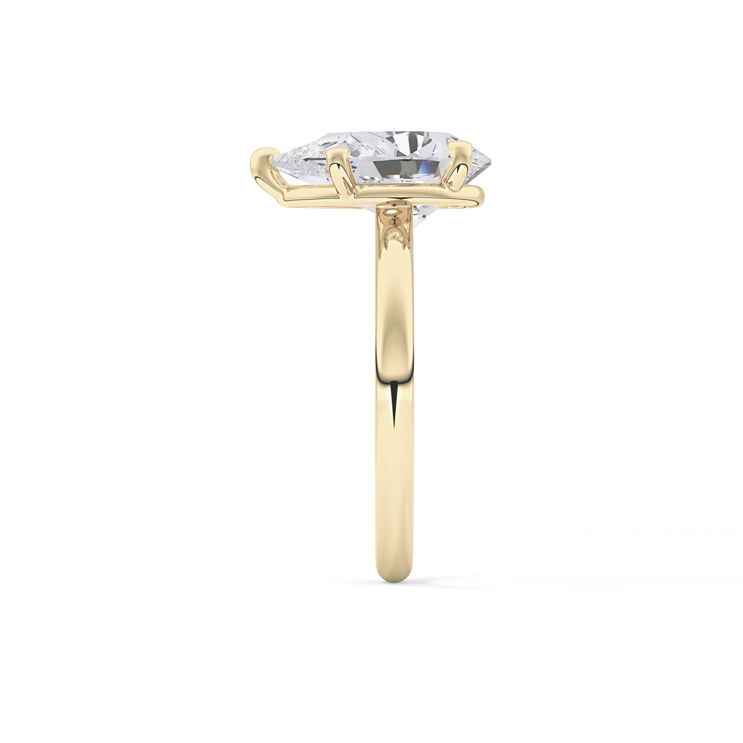 Pear Cut 2.84 Carat Moissanite Ring – Solitaire Style in Gold