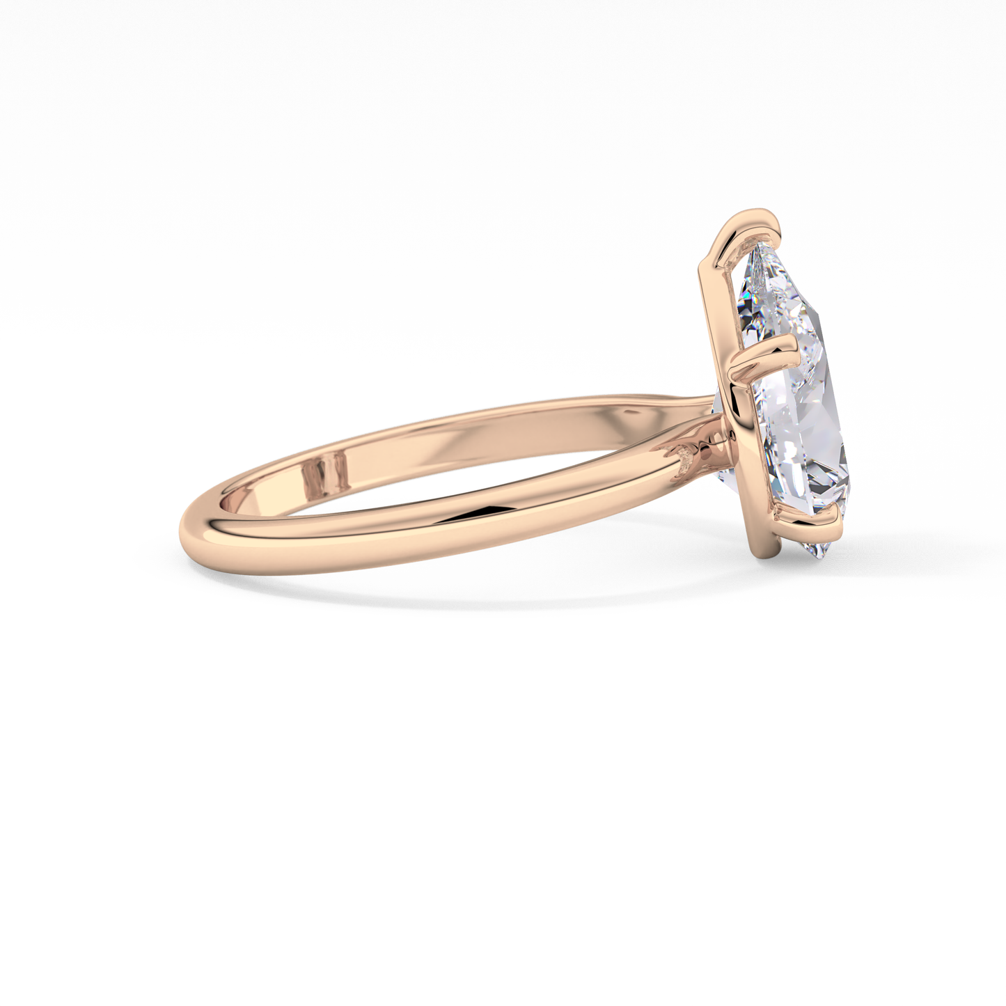 Pear Cut 2.84 Carat Moissanite Ring – Solitaire Style in Gold
