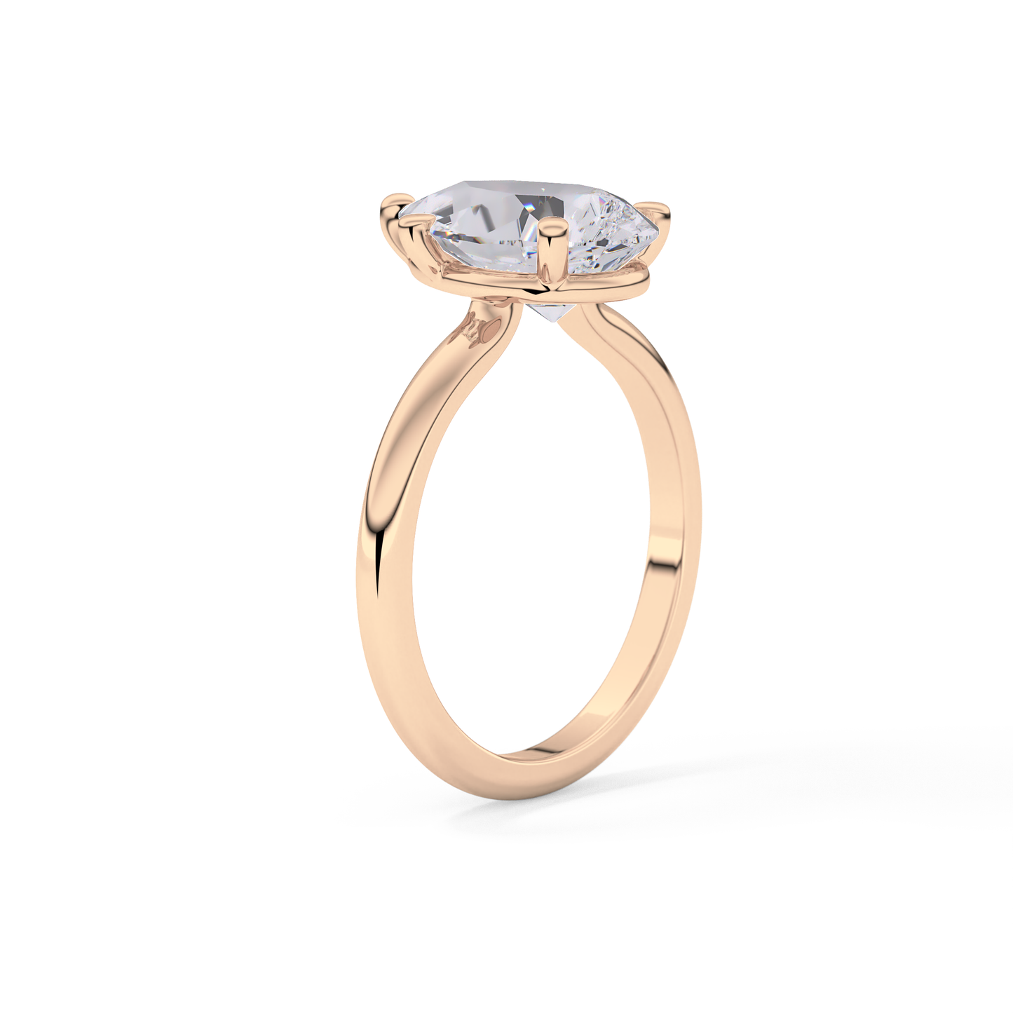 Pear Cut 2.84 Carat Moissanite Ring – Solitaire Style in Gold