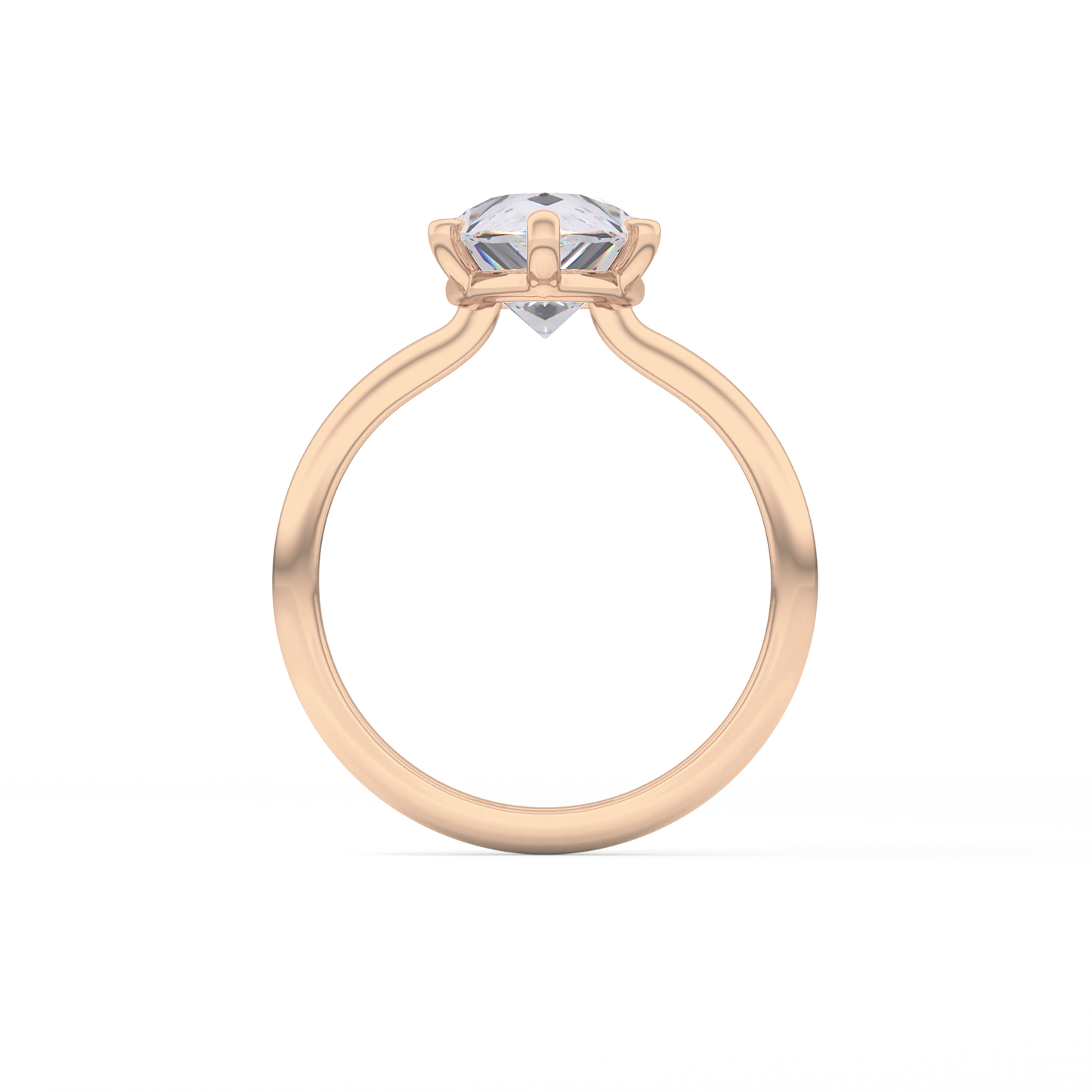 Pear Cut 2.84 Carat Moissanite Ring – Solitaire Style in Gold