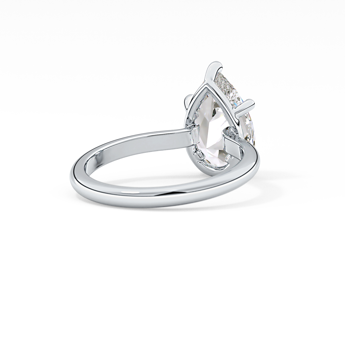 Pear Cut 2.84 Carat Moissanite Ring – Solitaire Style in Gold