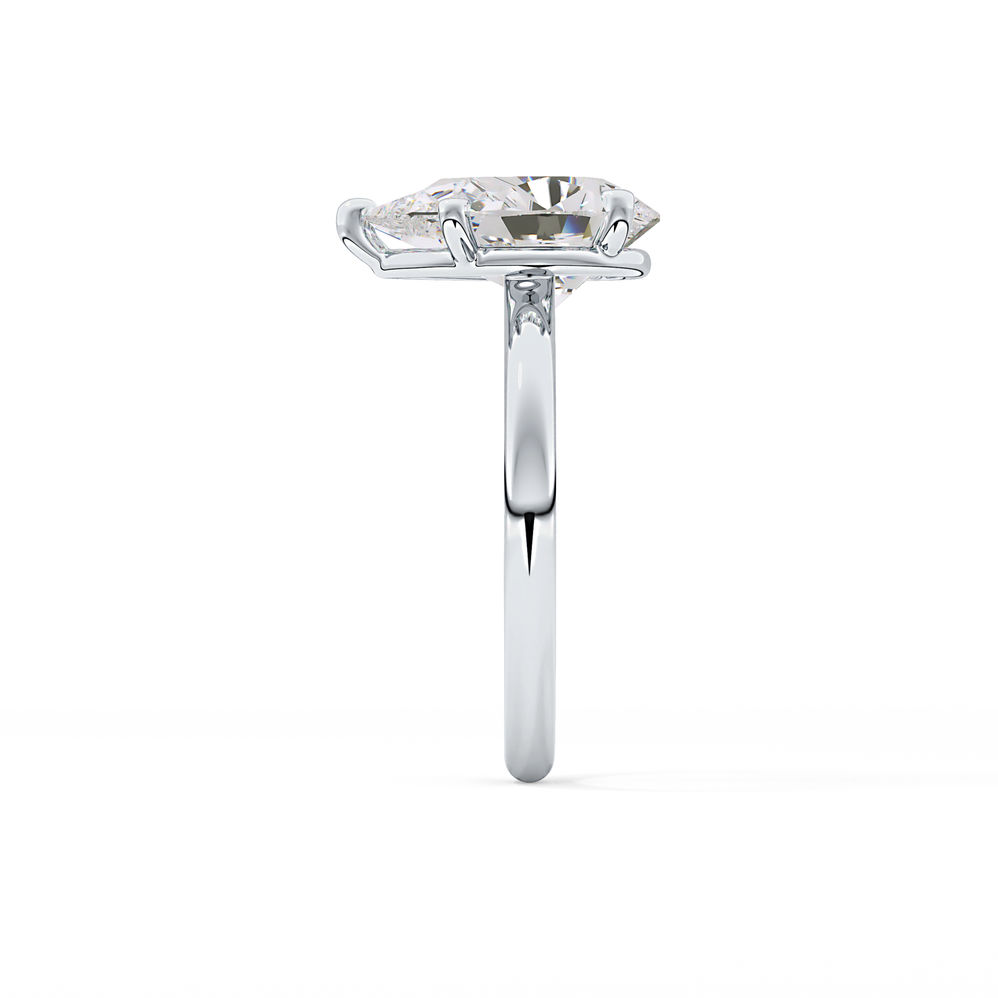 Pear Cut 2.84 Carat Moissanite Ring – Solitaire Style in Gold