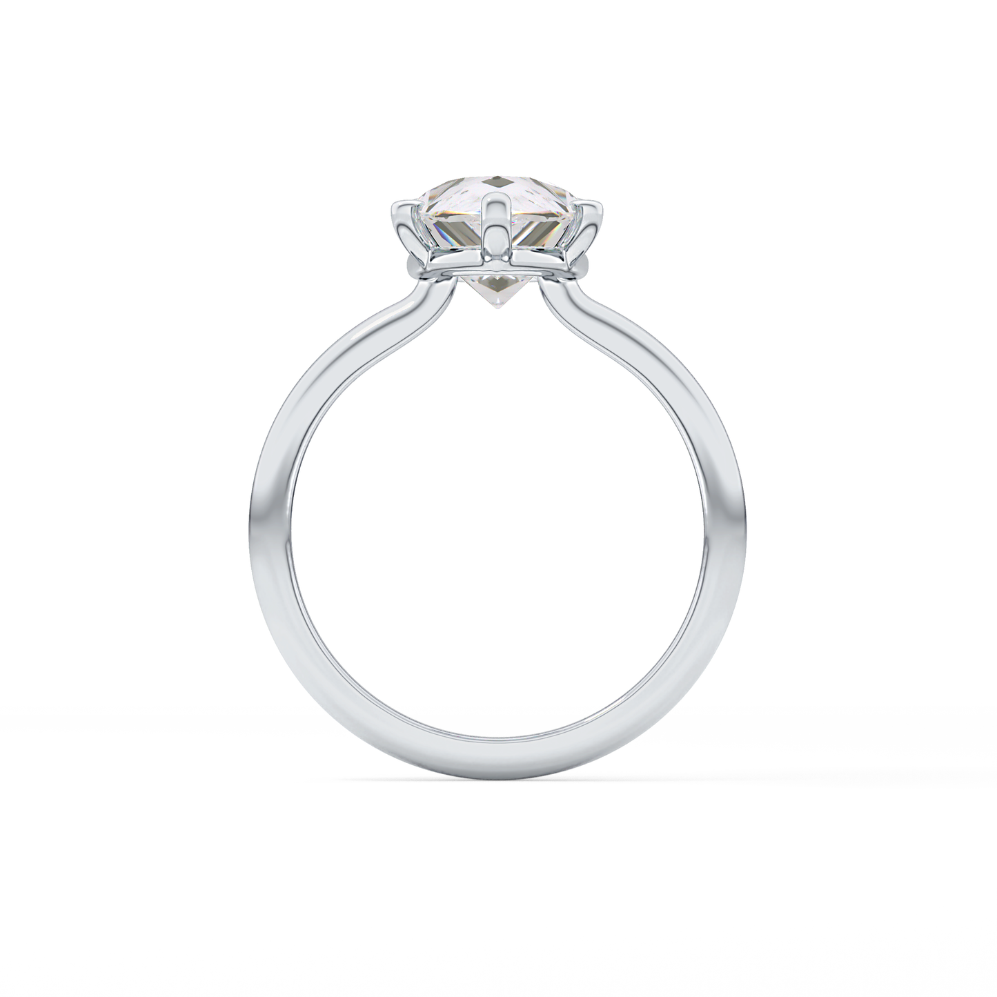 Pear Cut 2.84 Carat Moissanite Ring – Solitaire Style in Gold