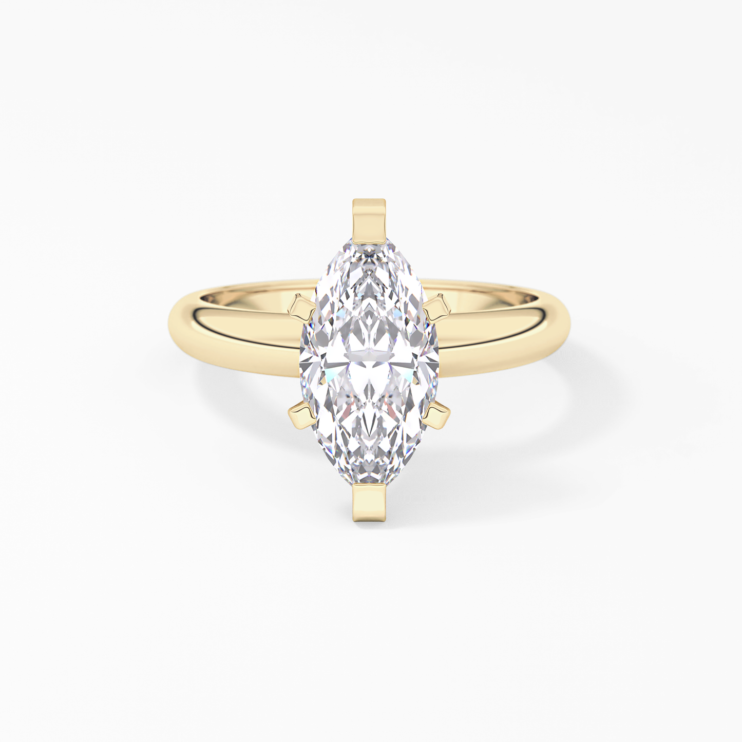 Marquise Cut 1.79 Carat Moissanite Ring – Solitaire Style in Gold
