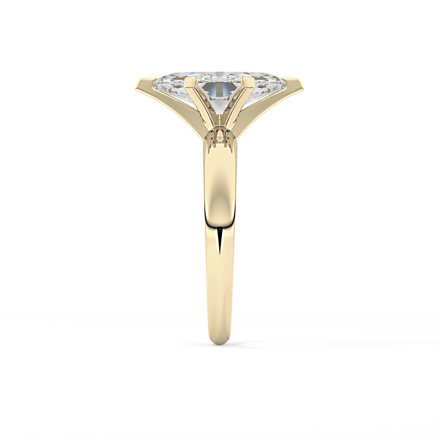 Marquise Cut 1.79 Carat Moissanite Ring – Solitaire Style in Gold