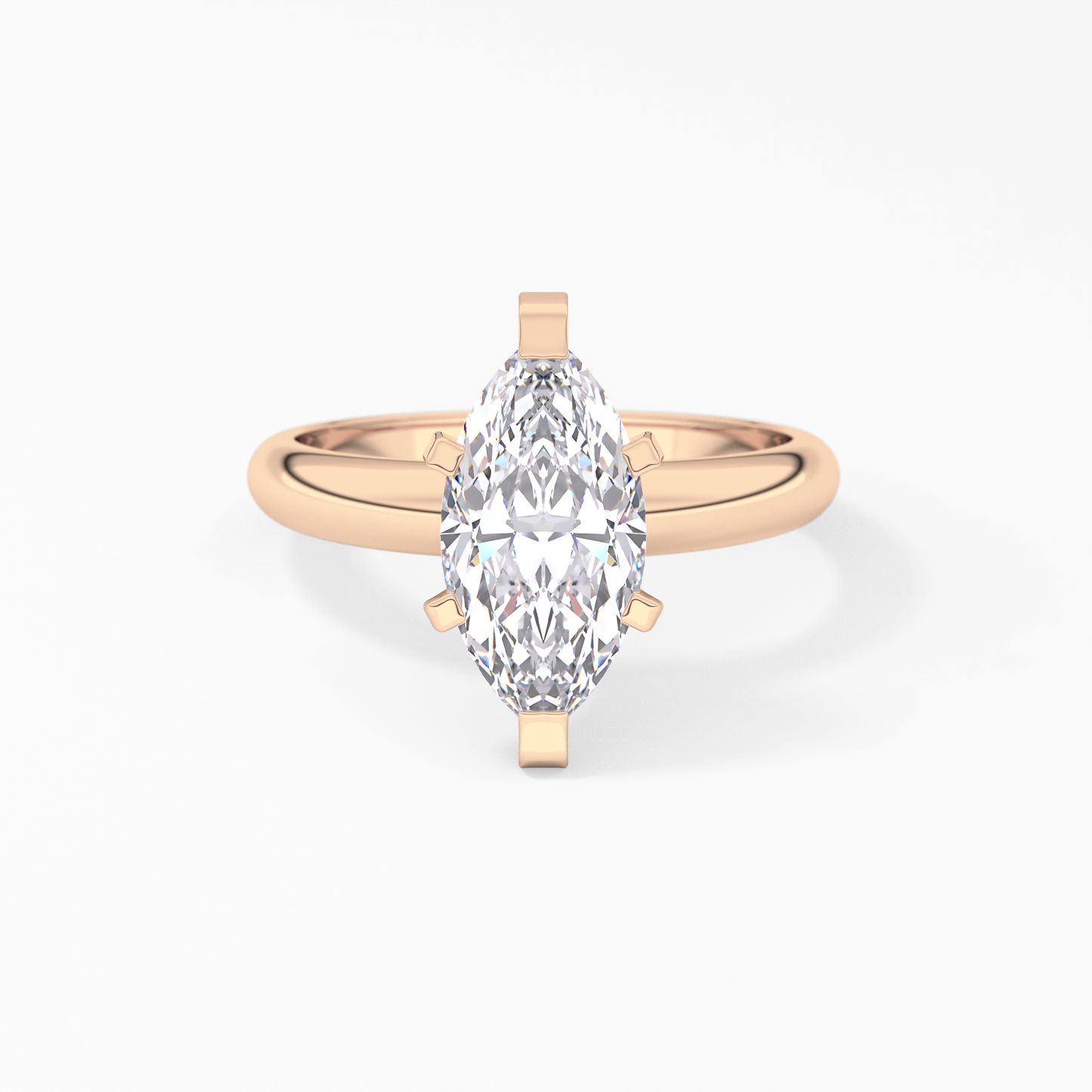 Marquise Cut 1.79 Carat Moissanite Ring – Solitaire Style in Gold