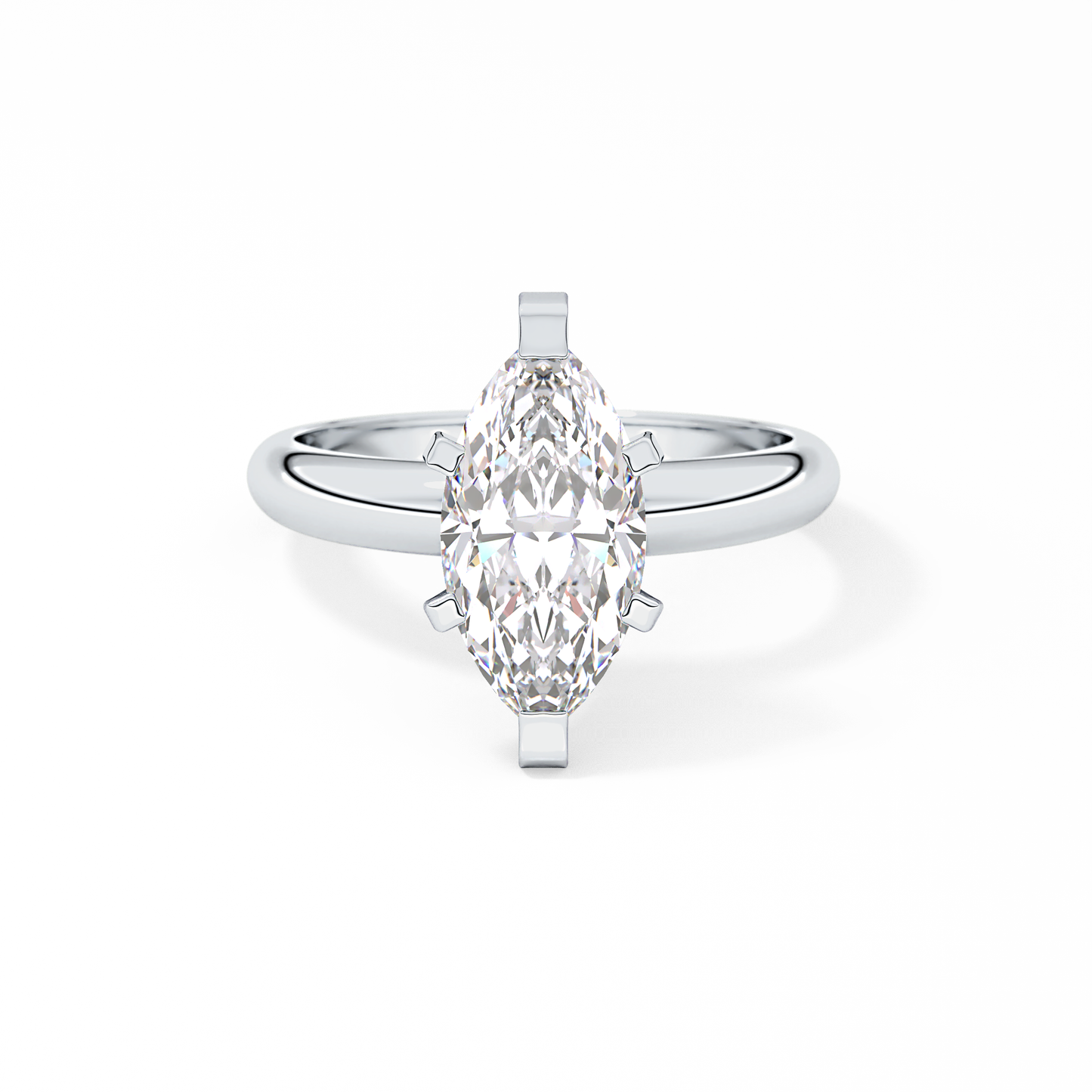 Marquise Cut 1.79 Carat Moissanite Ring – Solitaire Style in Gold