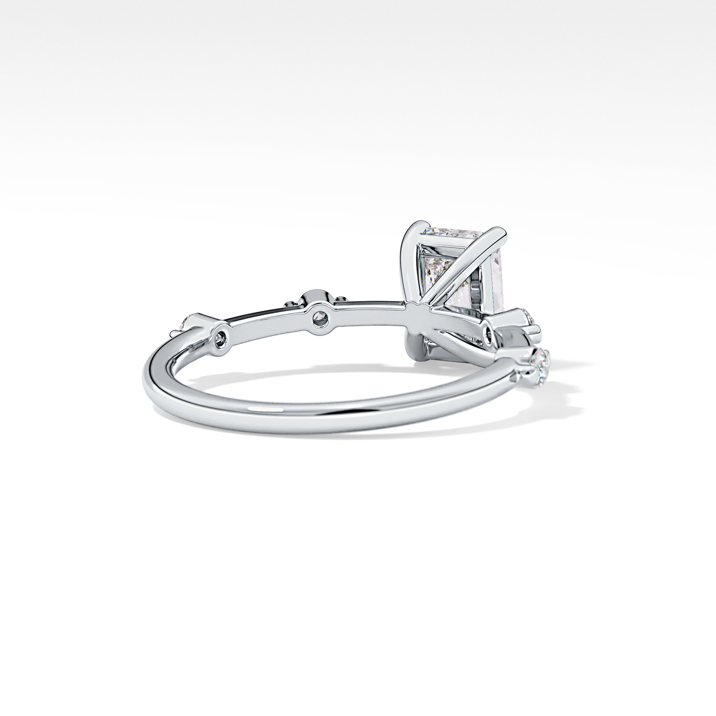 Radiant Cut 1.21 Carat Moissanite Ring – Dainty Setting in Gold