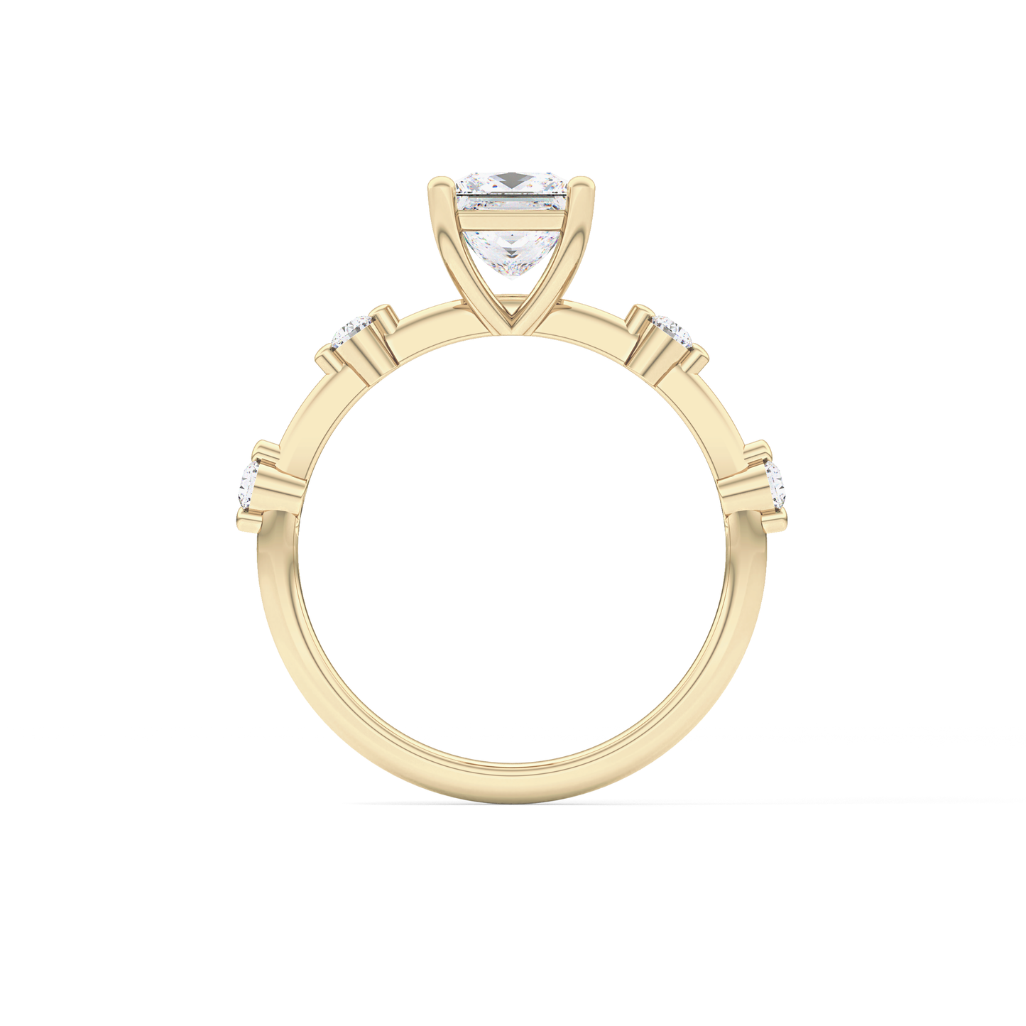 Princess Cut 1.04 Carat Moissanite Ring – Dainty Setting in Gold