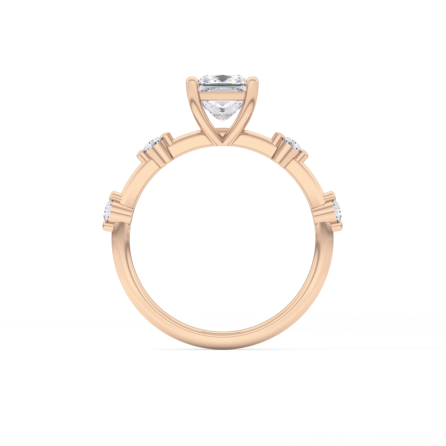 Princess Cut 1.04 Carat Moissanite Ring – Dainty Setting in Gold