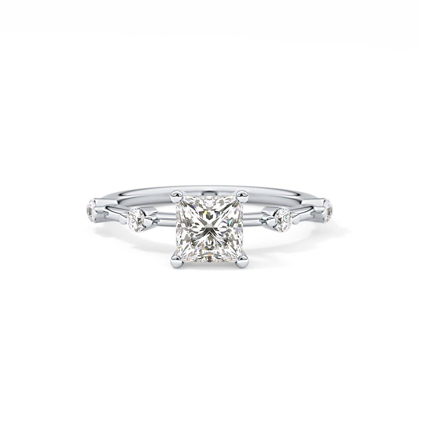 Princess Cut 1.04 Carat Moissanite Ring – Dainty Setting in Gold