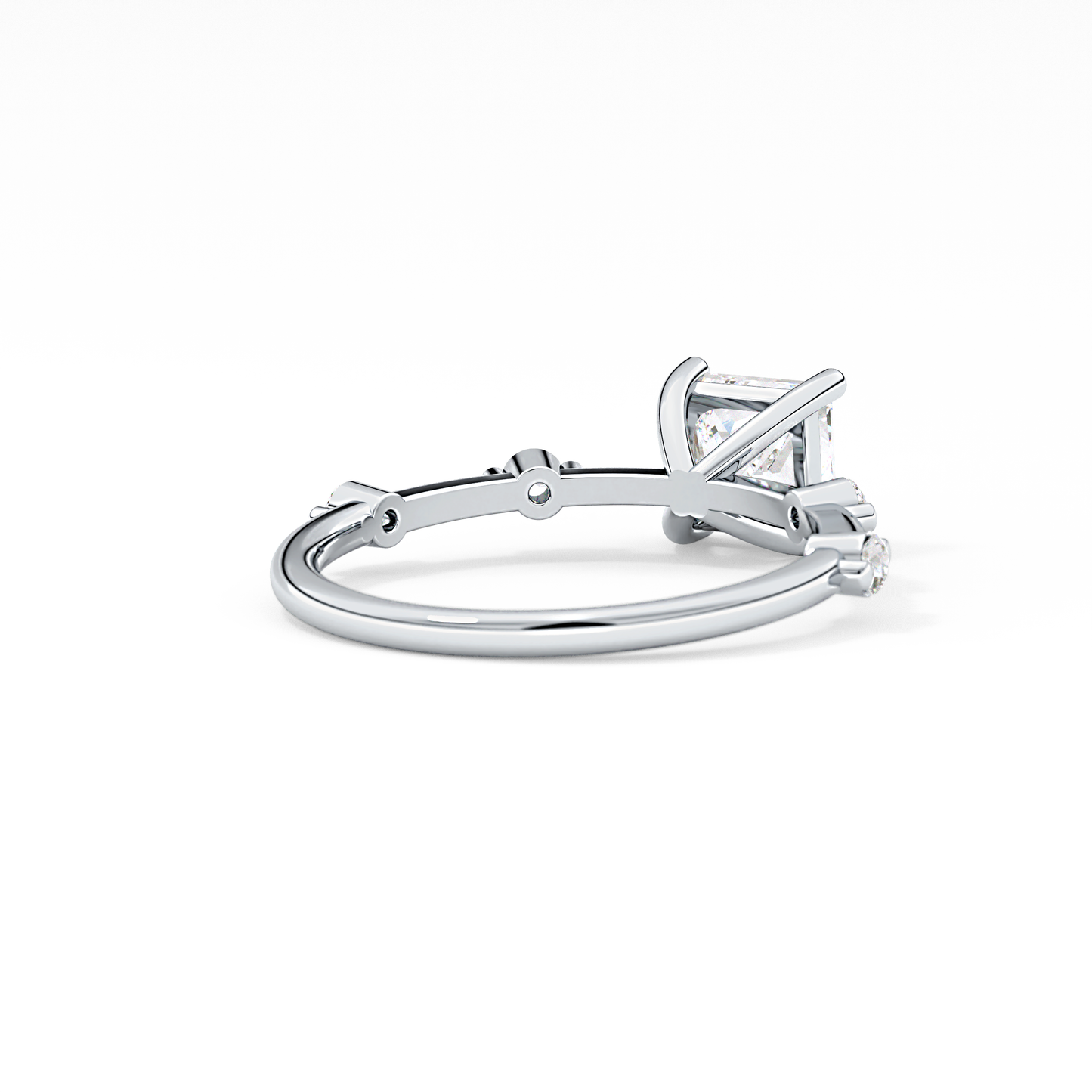 Princess Cut 1.04 Carat Moissanite Ring – Dainty Setting in Gold