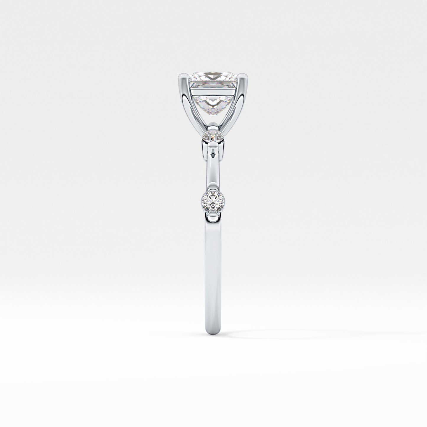 Princess Cut 1.04 Carat Moissanite Ring – Dainty Setting in Gold