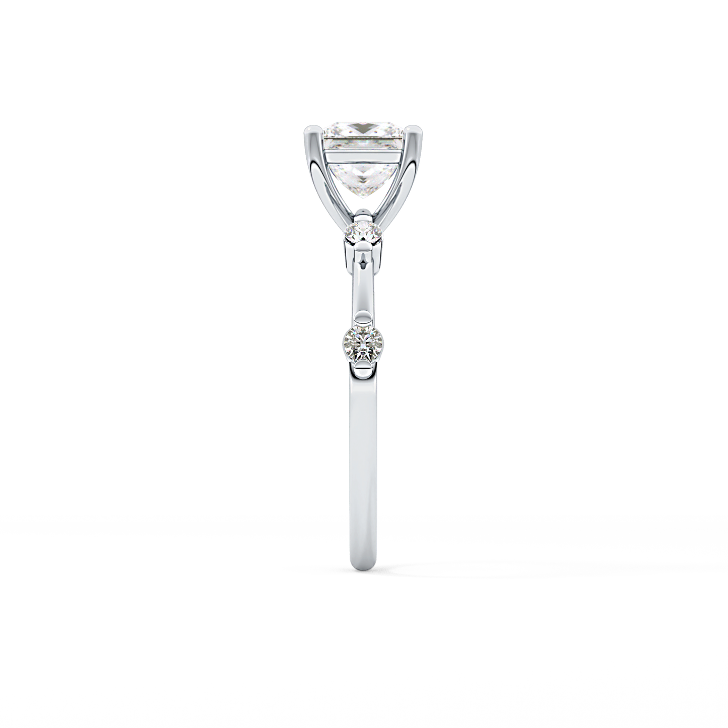 Princess Cut 1.04 Carat Moissanite Ring – Dainty Setting in Gold