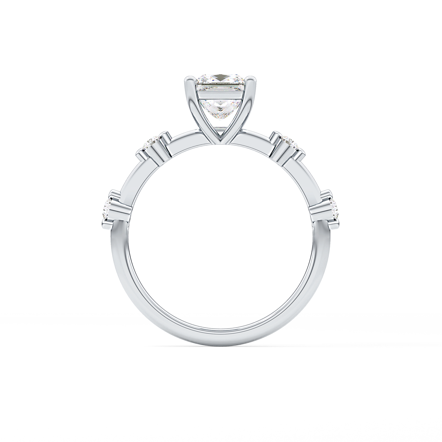 Princess Cut 1.04 Carat Moissanite Ring – Dainty Setting in Gold
