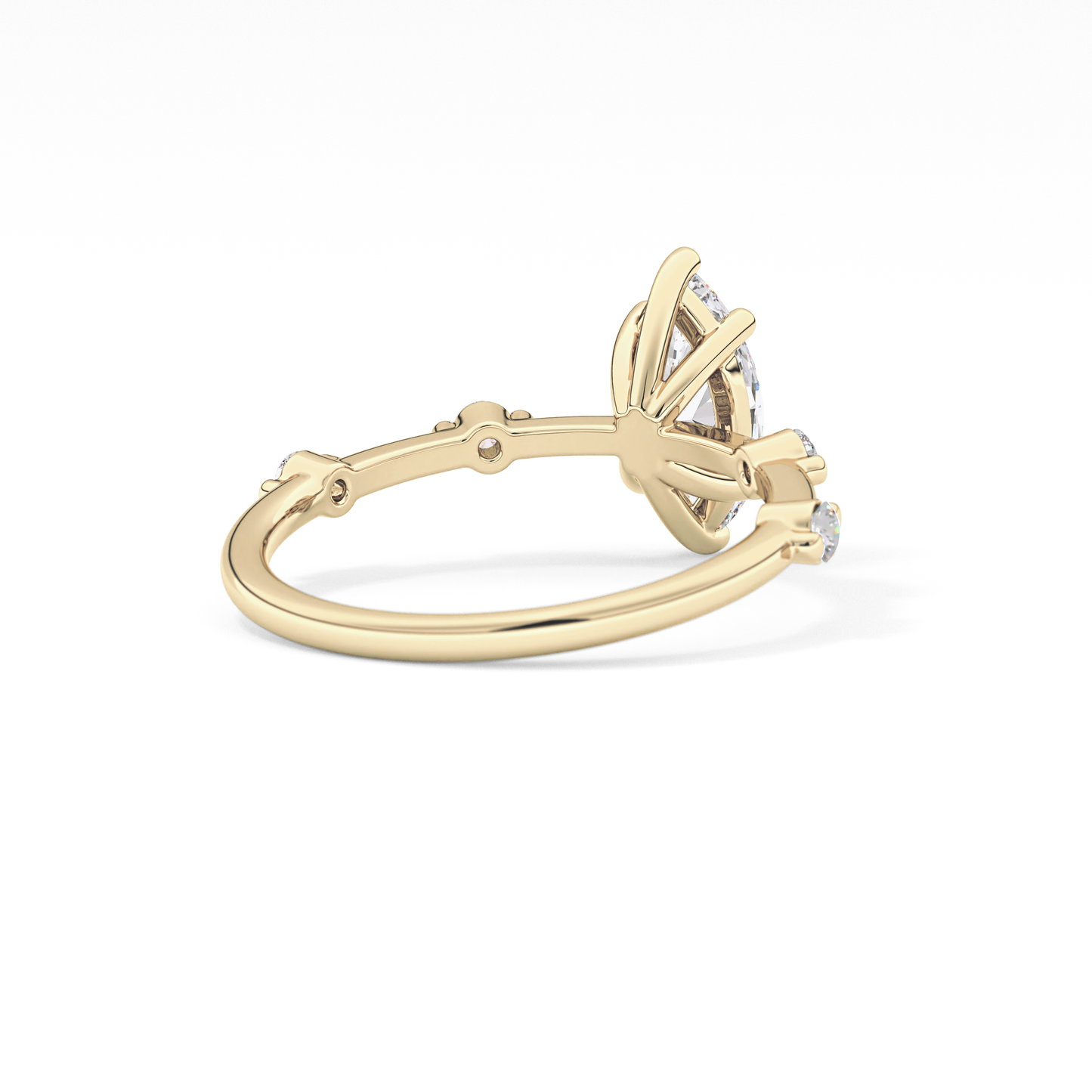 Marquise Cut 0.82 Carat Moissanite Ring – Dainty Setting in Gold