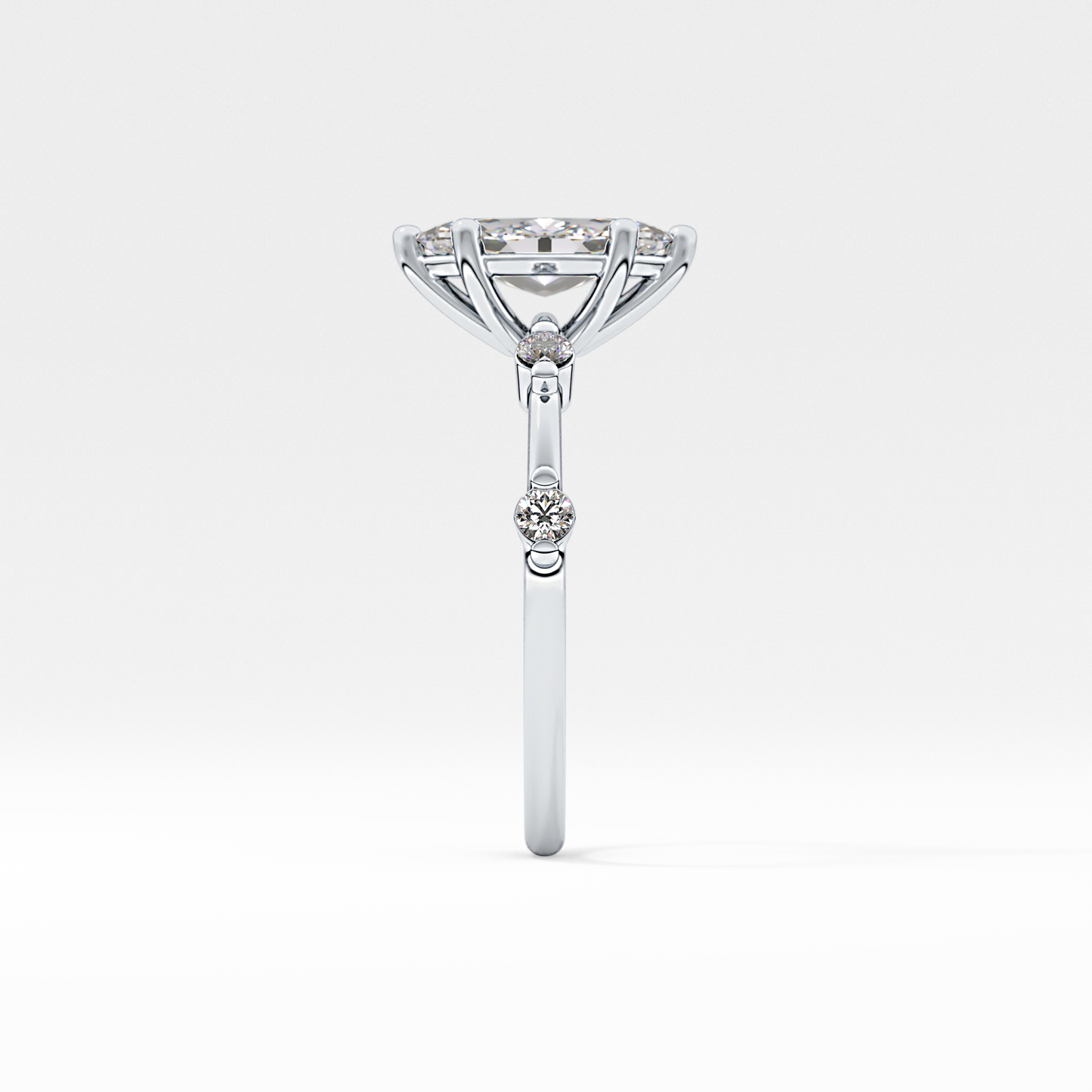 Marquise Cut 0.82 Carat Moissanite Ring – Dainty Setting in Gold