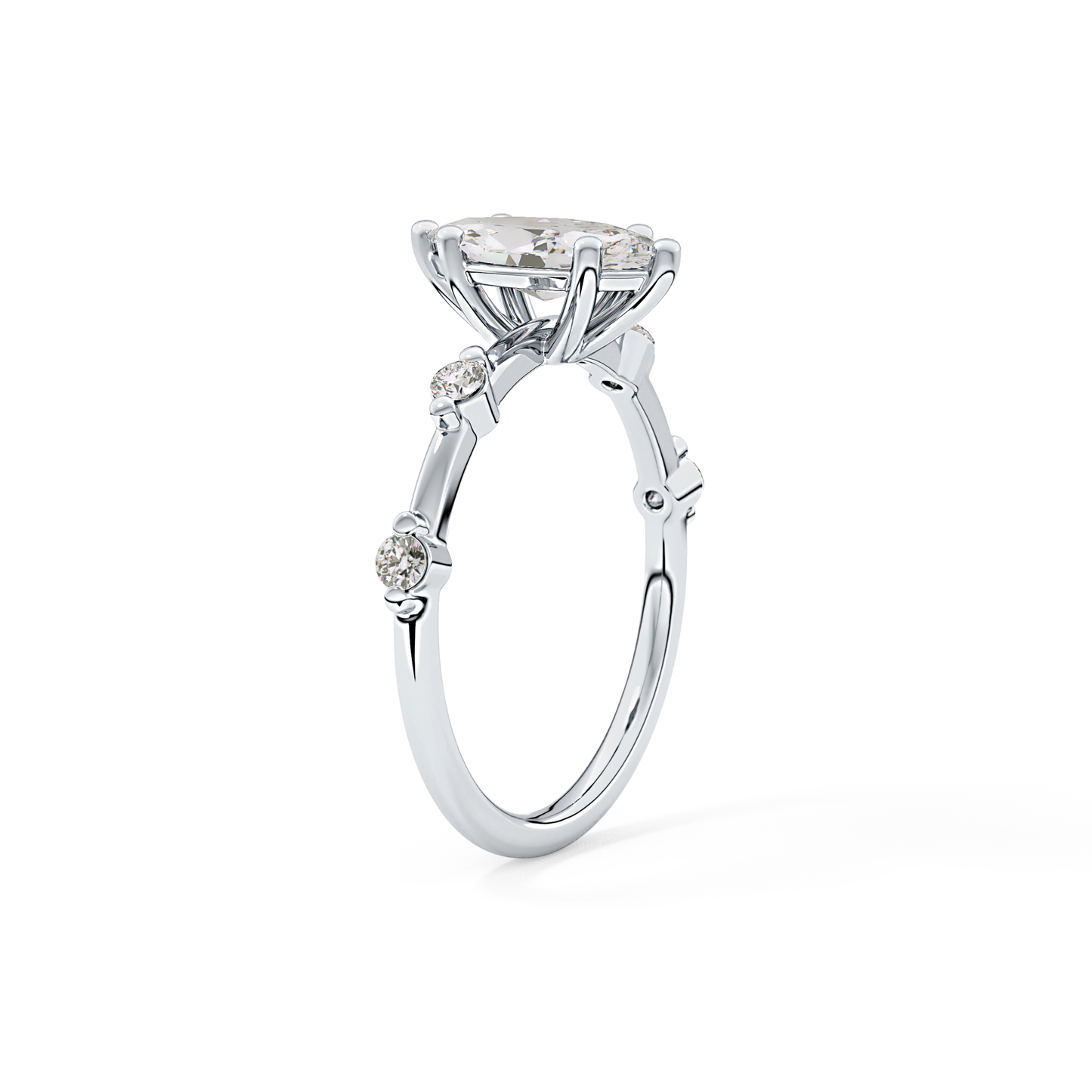 Marquise Cut 0.82 Carat Moissanite Ring – Dainty Setting in Gold