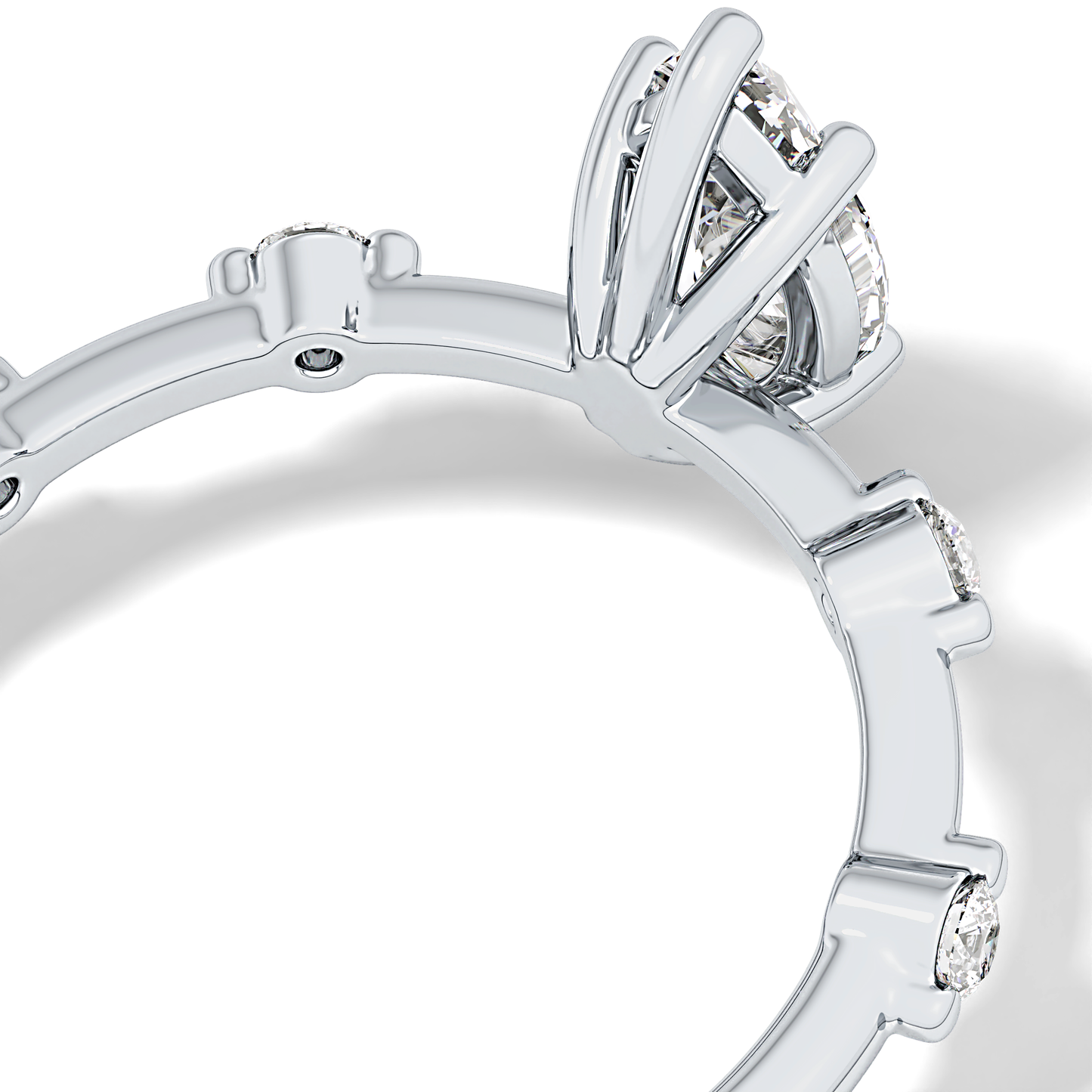 Marquise Cut 0.82 Carat Moissanite Ring – Dainty Setting in Gold