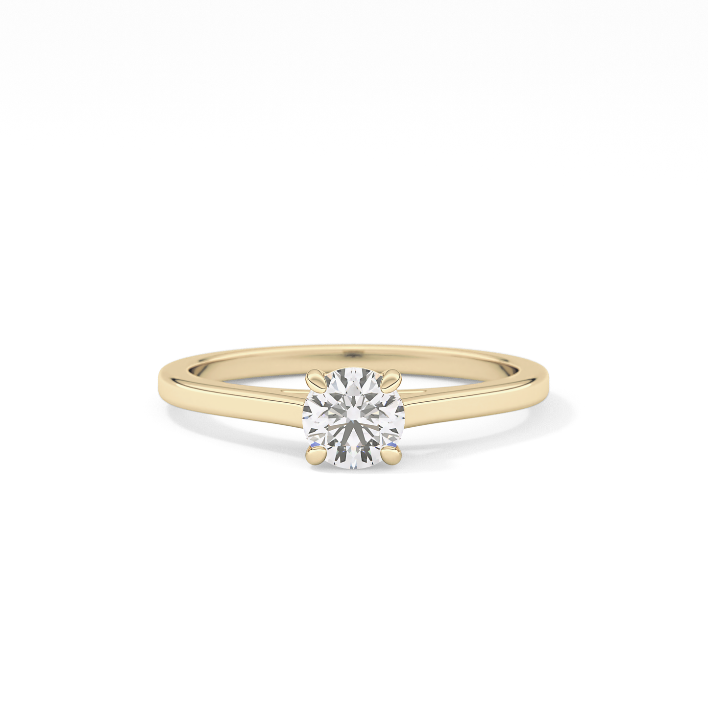 Round Cut 0.47 Carat Moissanite Ring – Solitaire Style in Gold
