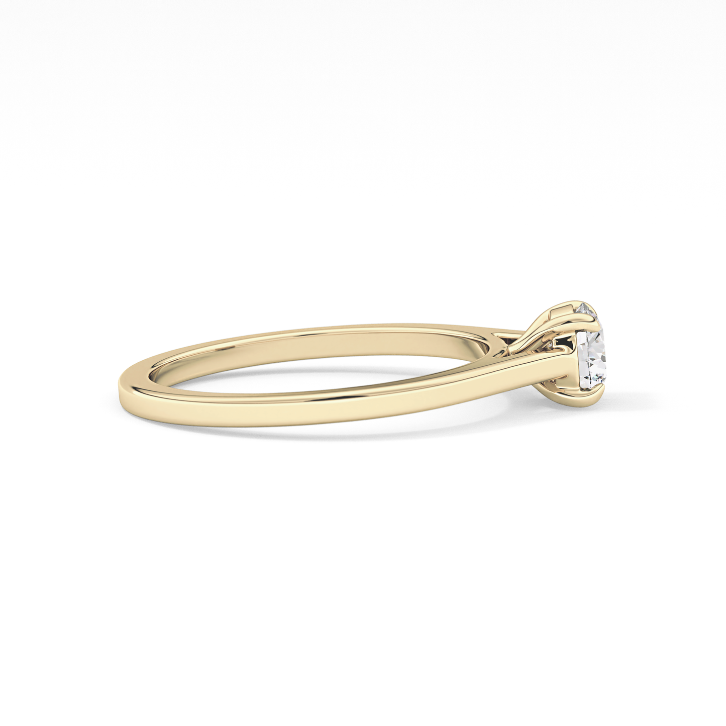 Round Cut 0.47 Carat Moissanite Ring – Solitaire Style in Gold