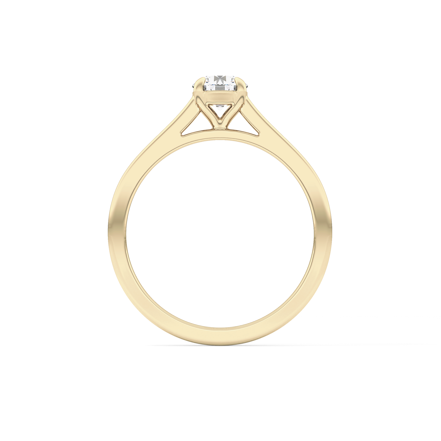 Round Cut 0.47 Carat Moissanite Ring – Solitaire Style in Gold
