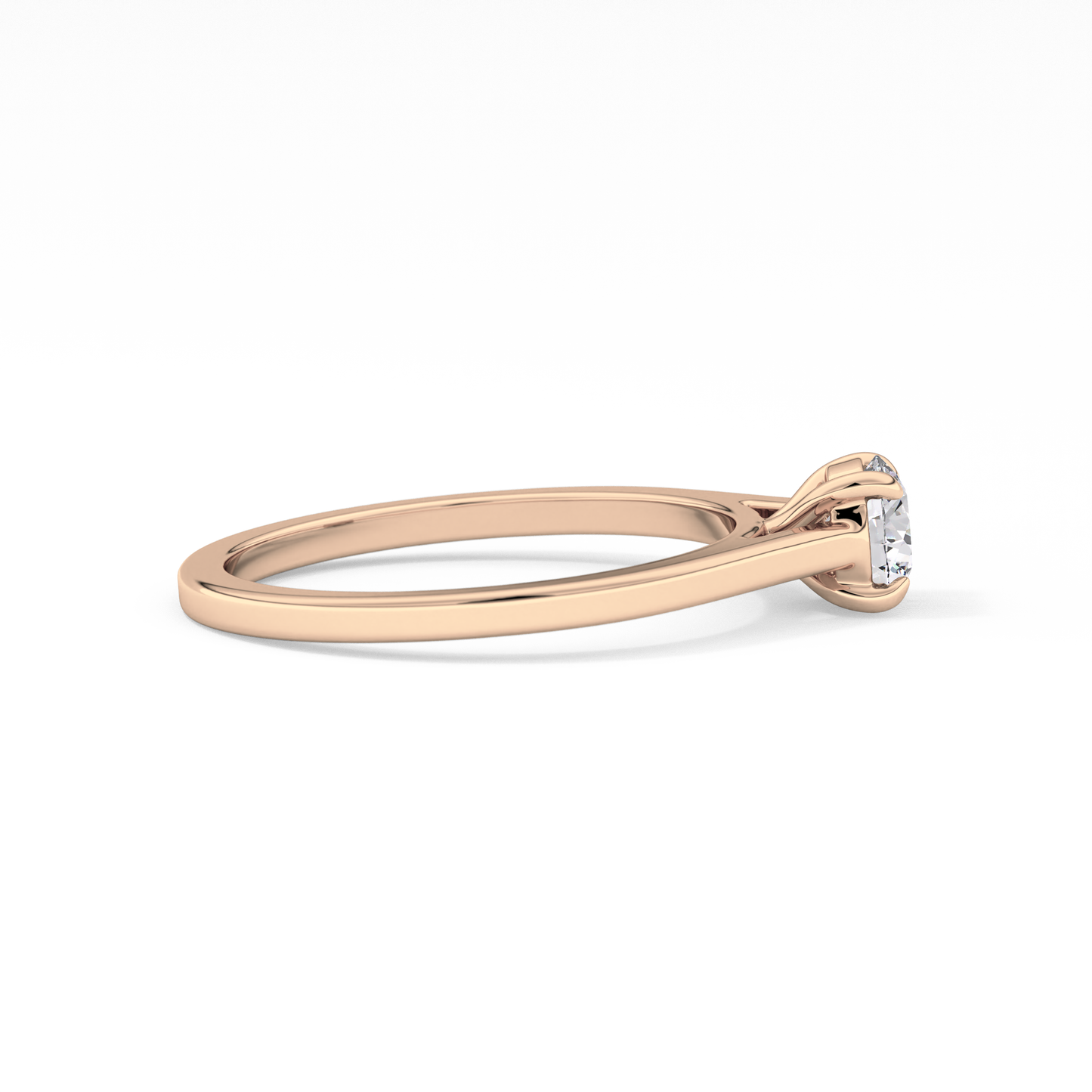 Round Cut 0.47 Carat Moissanite Ring – Solitaire Style in Gold