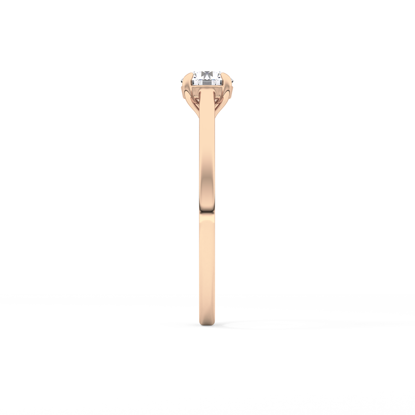 Round Cut 0.47 Carat Moissanite Ring – Solitaire Style in Gold