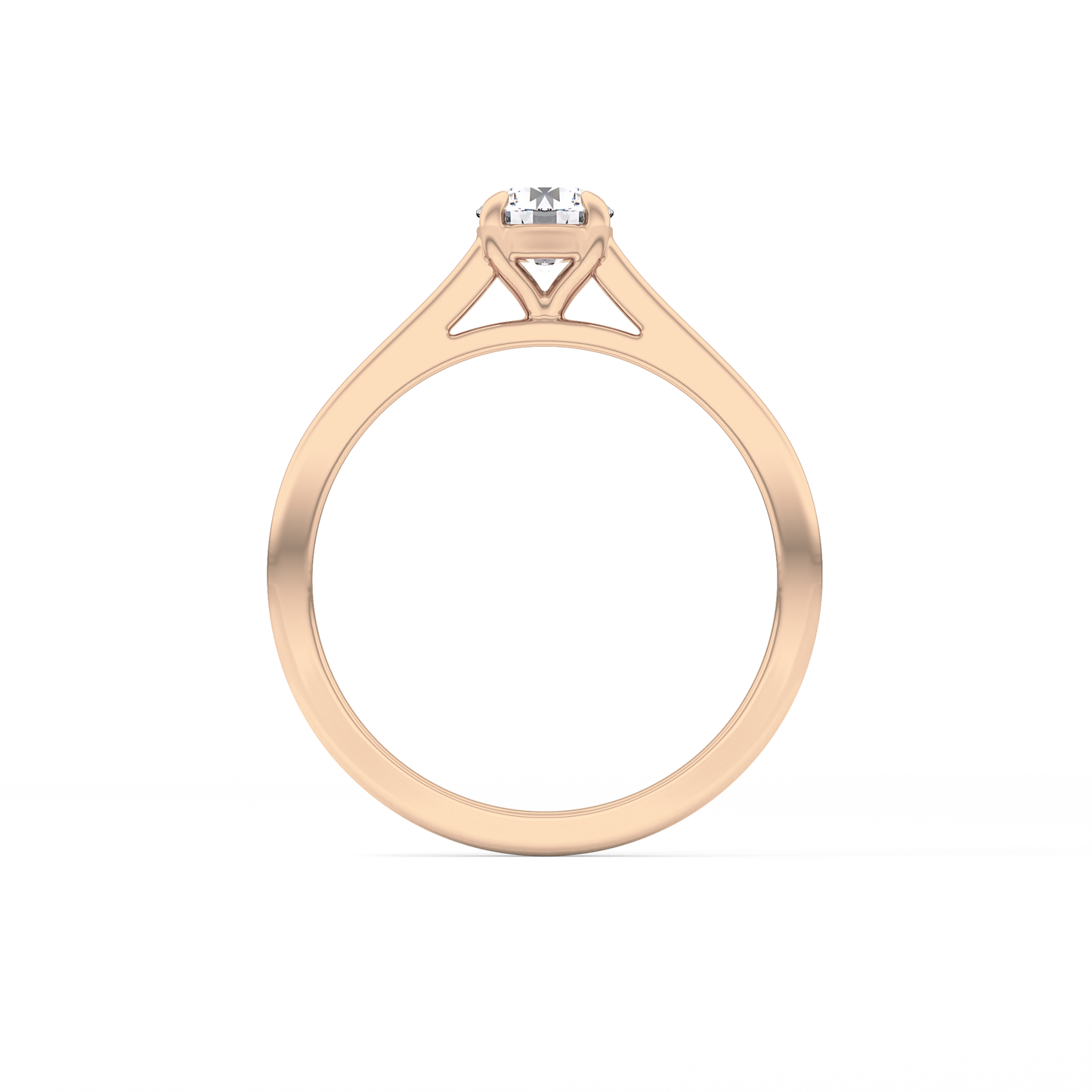 Round Cut 0.47 Carat Moissanite Ring – Solitaire Style in Gold