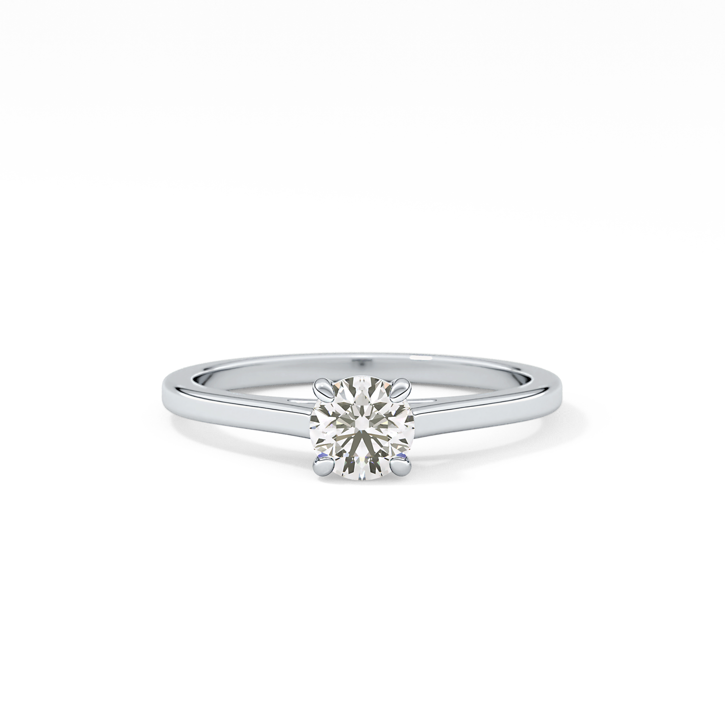 Round Cut 0.47 Carat Moissanite Ring – Solitaire Style in Gold