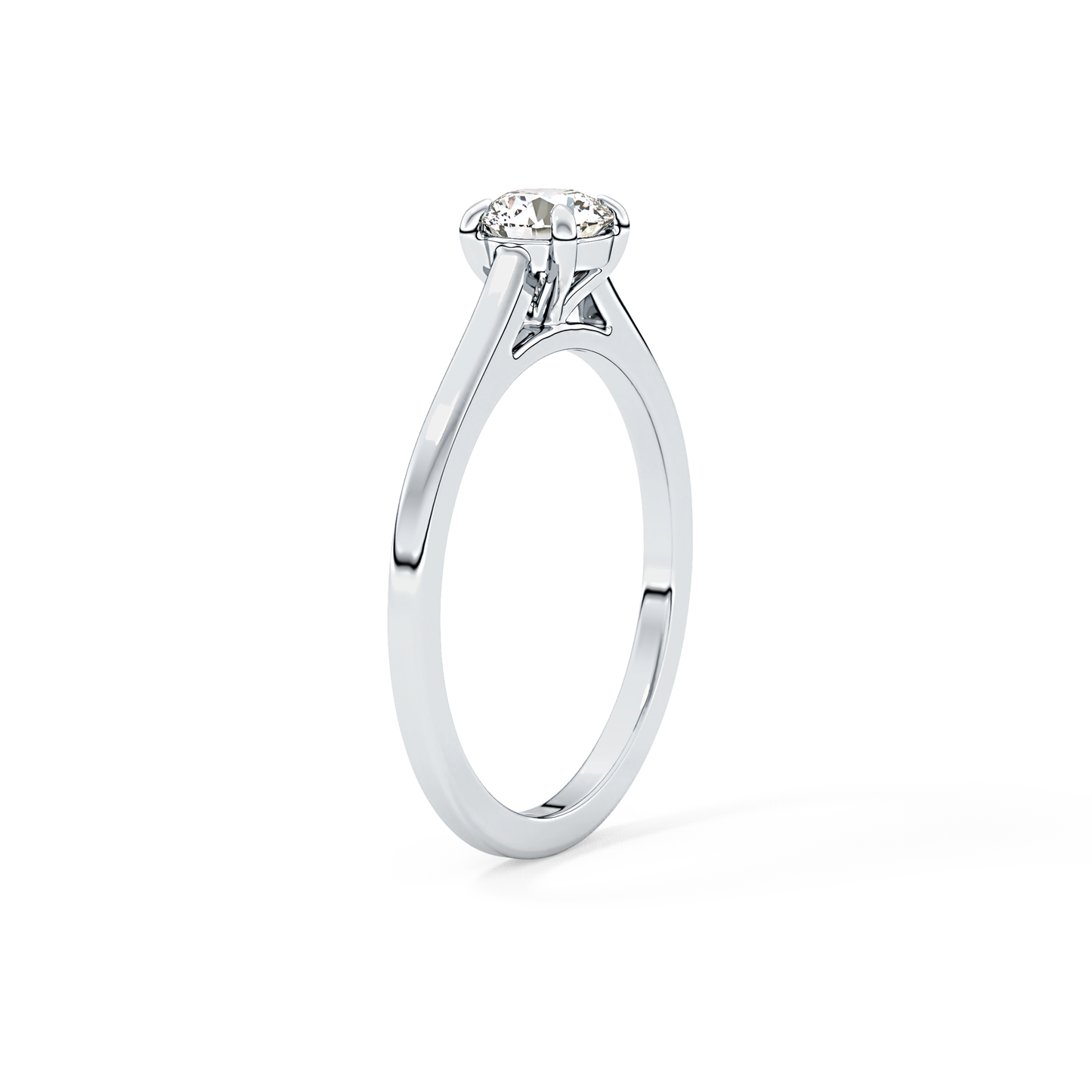 Round Cut 0.47 Carat Moissanite Ring – Solitaire Style in Gold