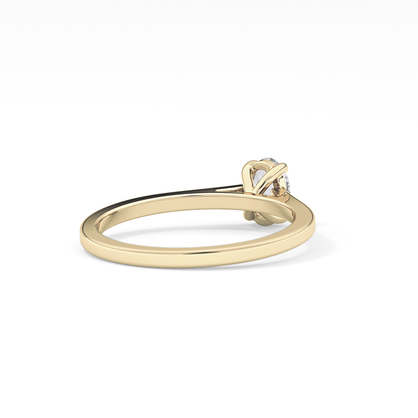 Oval Cut 0.36 Carat Moissanite Ring – Solitaire Style in Gold