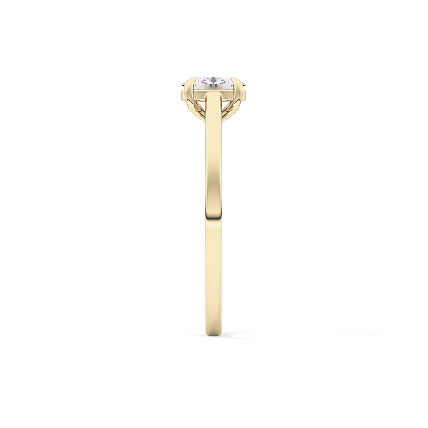 Oval Cut 0.36 Carat Moissanite Ring – Solitaire Style in Gold