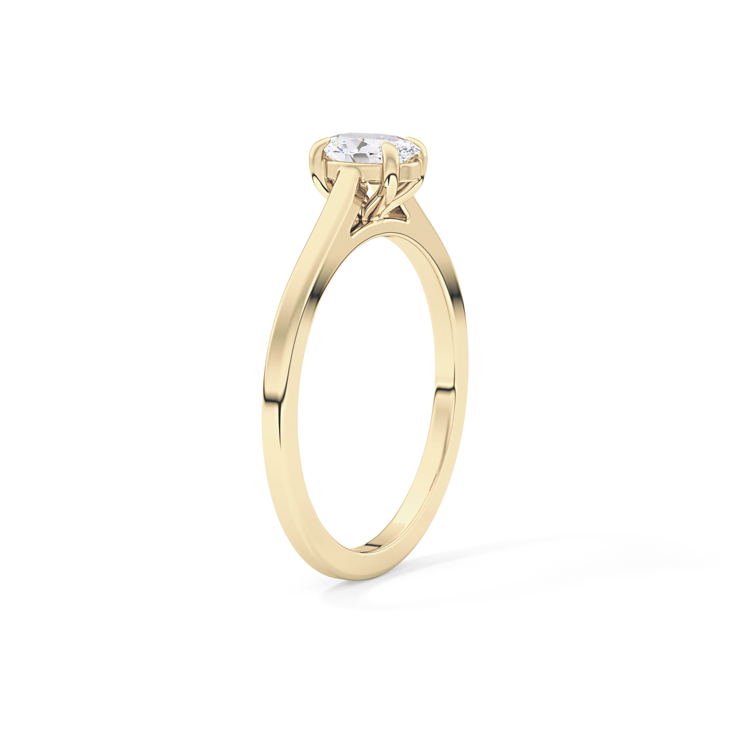 Oval Cut 0.36 Carat Moissanite Ring – Solitaire Style in Gold