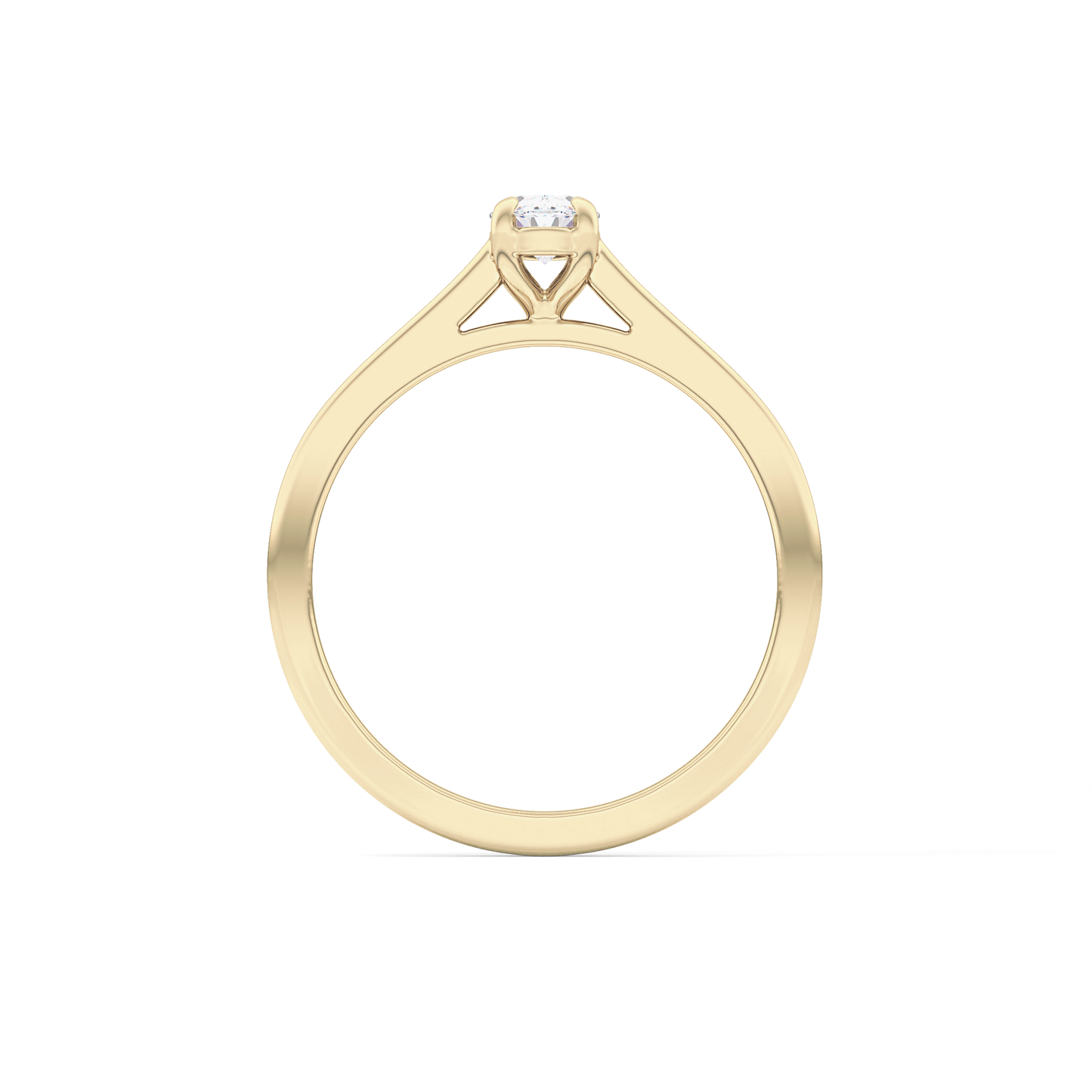 Oval Cut 0.36 Carat Moissanite Ring – Solitaire Style in Gold