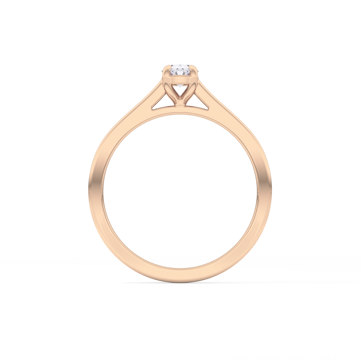 Oval Cut 0.36 Carat Moissanite Ring – Solitaire Style in Gold