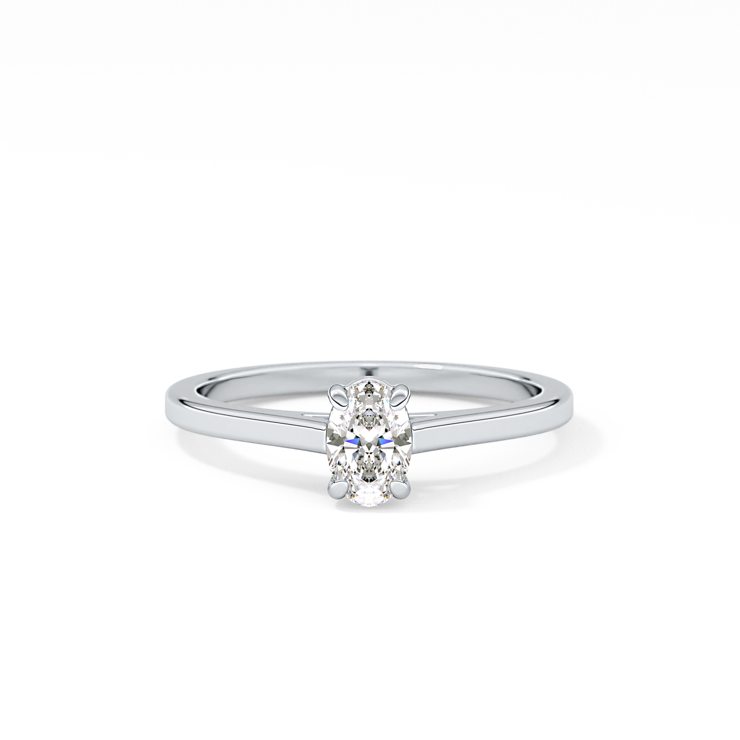 Oval Cut 0.36 Carat Moissanite Ring – Solitaire Style in Gold