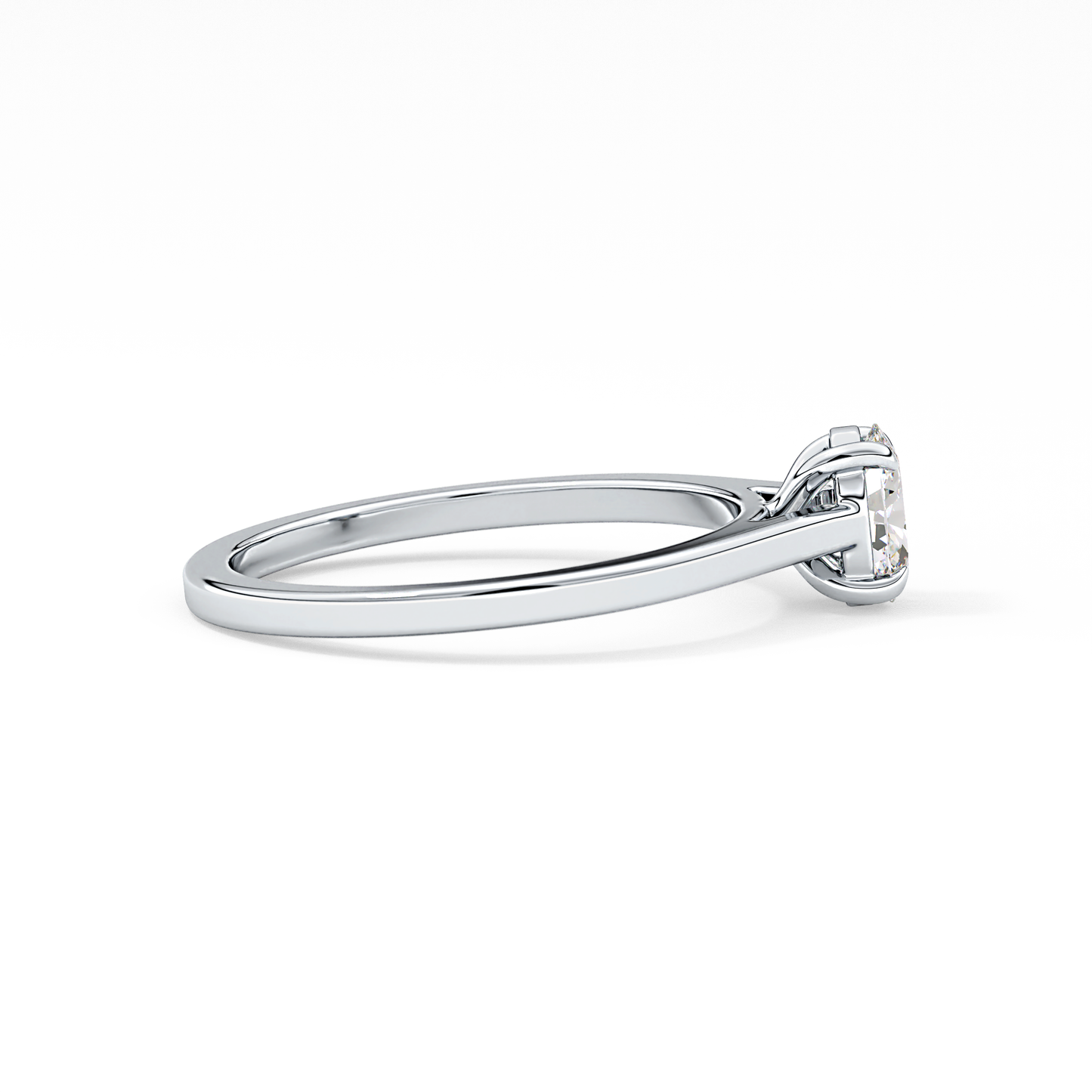 Oval Cut 0.36 Carat Moissanite Ring – Solitaire Style in Gold