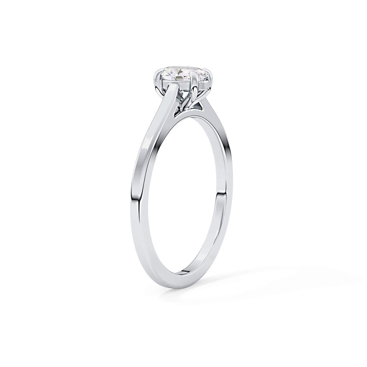 Oval Cut 0.36 Carat Moissanite Ring – Solitaire Style in Gold