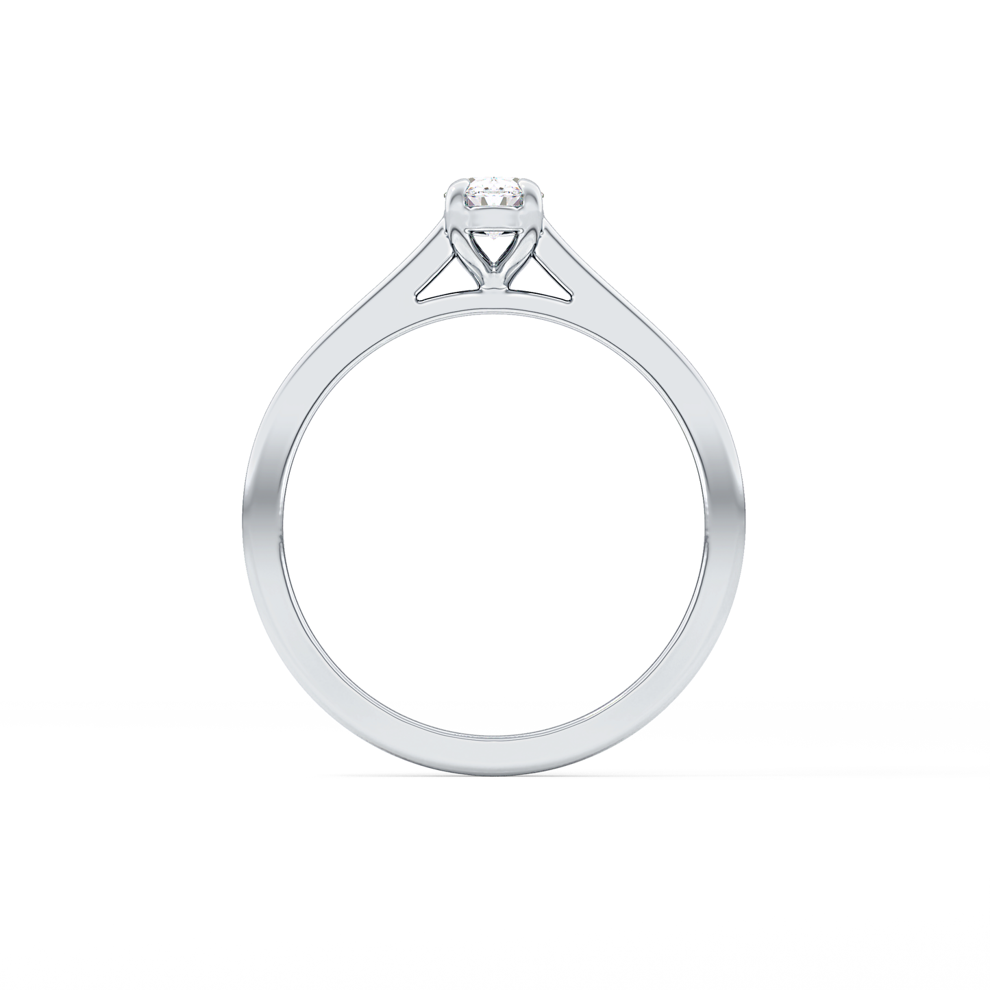 Oval Cut 0.36 Carat Moissanite Ring – Solitaire Style in Gold
