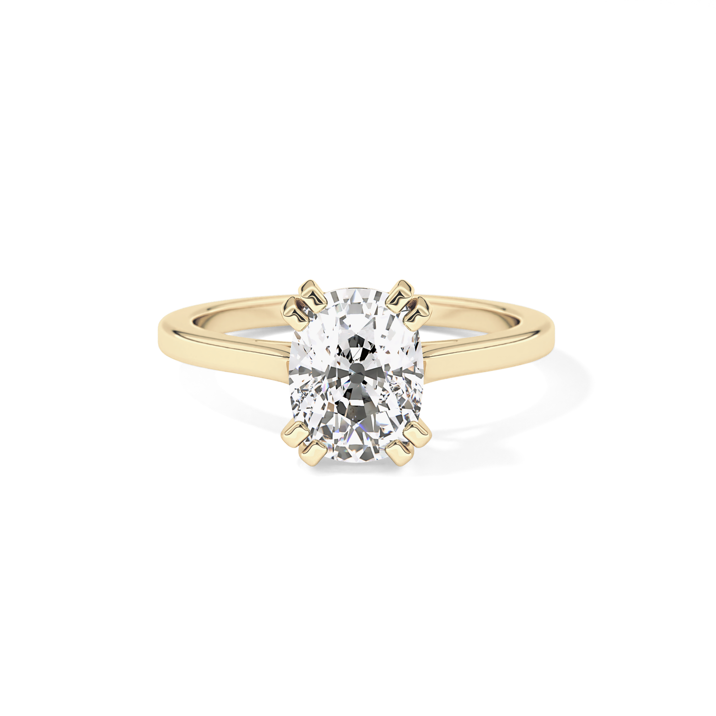 Cushion Cut 2.61 Carat Moissanite Ring – Solitaire Style in Gold