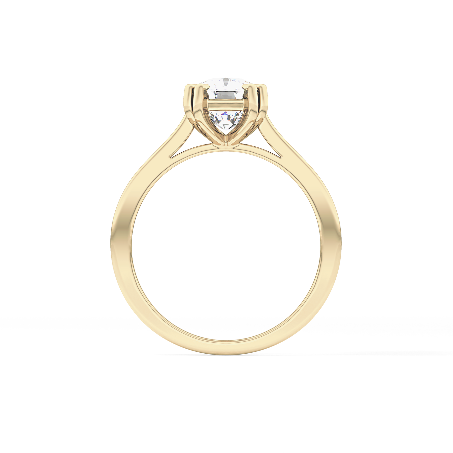 Cushion Cut 2.61 Carat Moissanite Ring – Solitaire Style in Gold