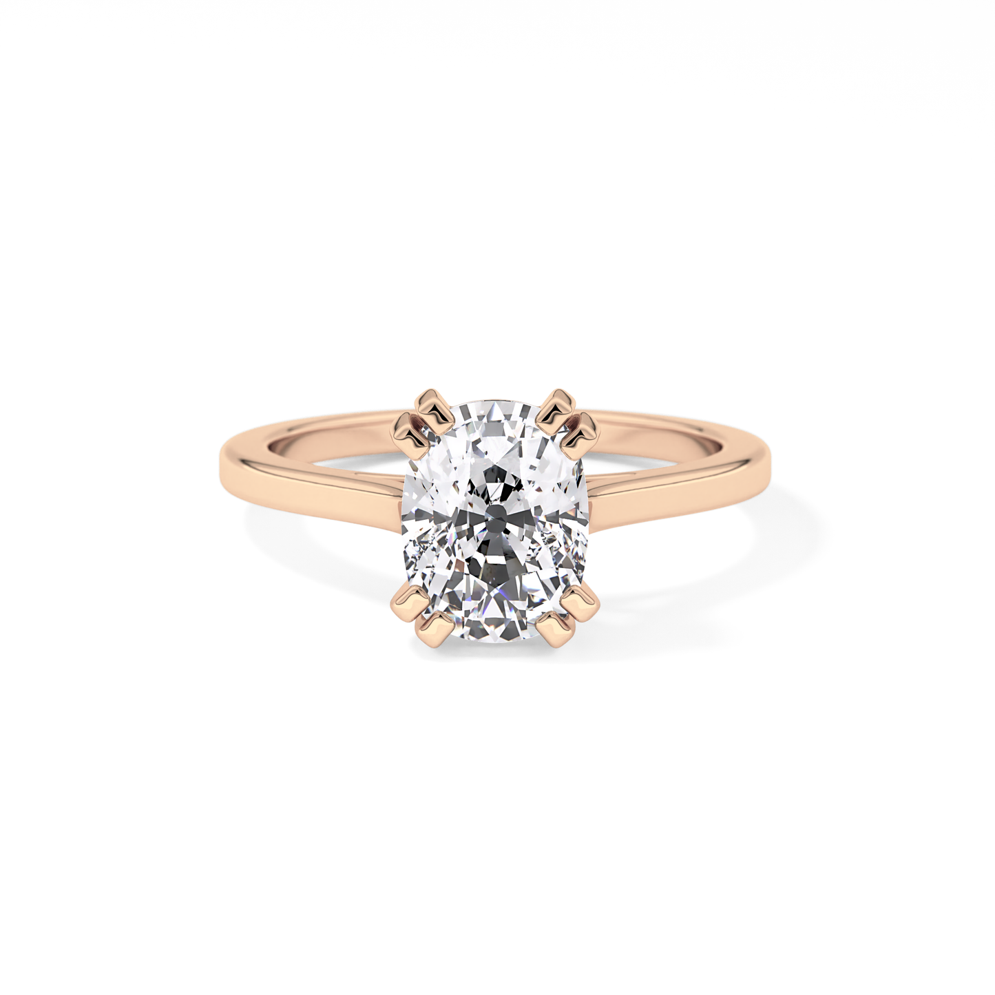 Cushion Cut 2.61 Carat Moissanite Ring – Solitaire Style in Gold