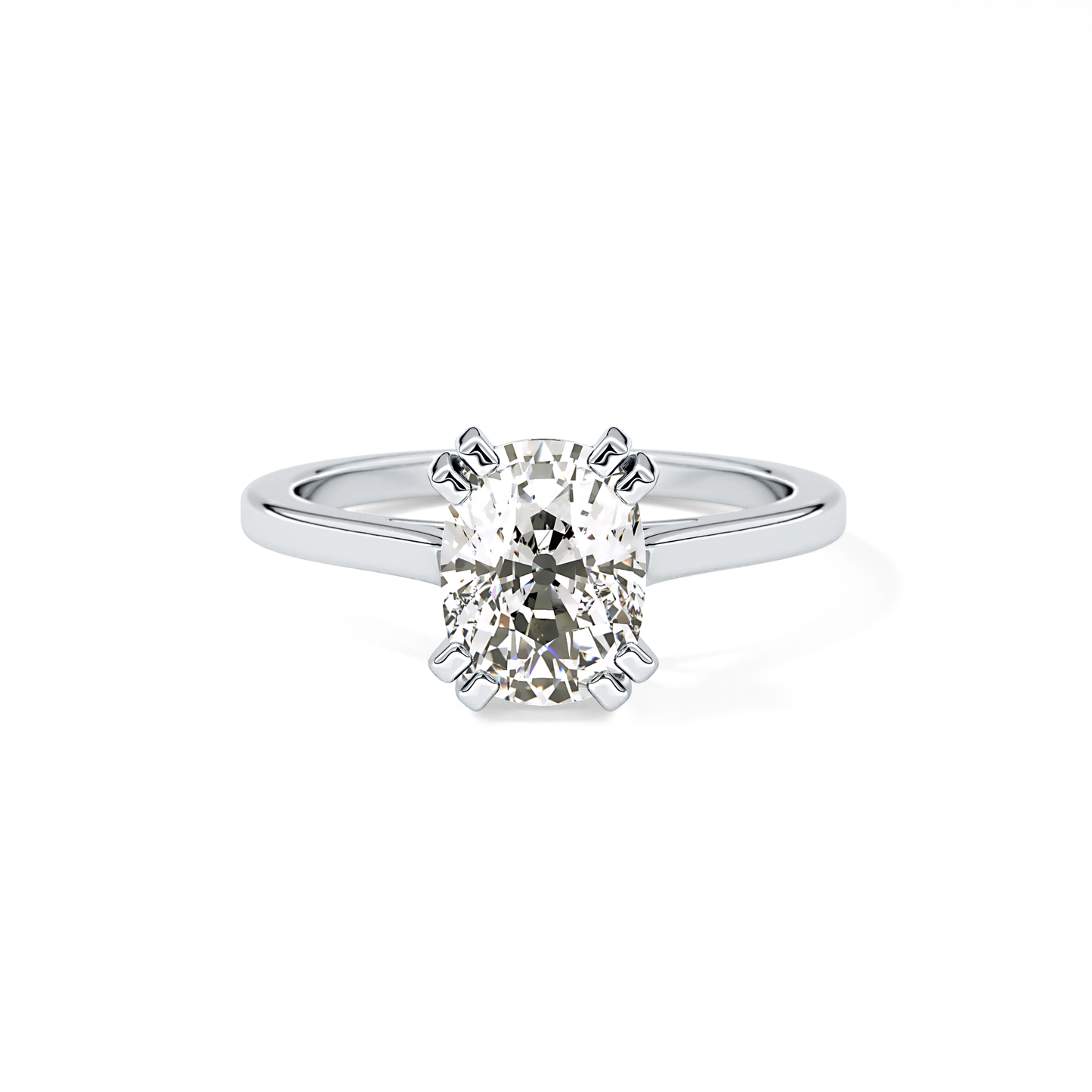 Cushion Cut 2.61 Carat Moissanite Ring – Solitaire Style in Gold