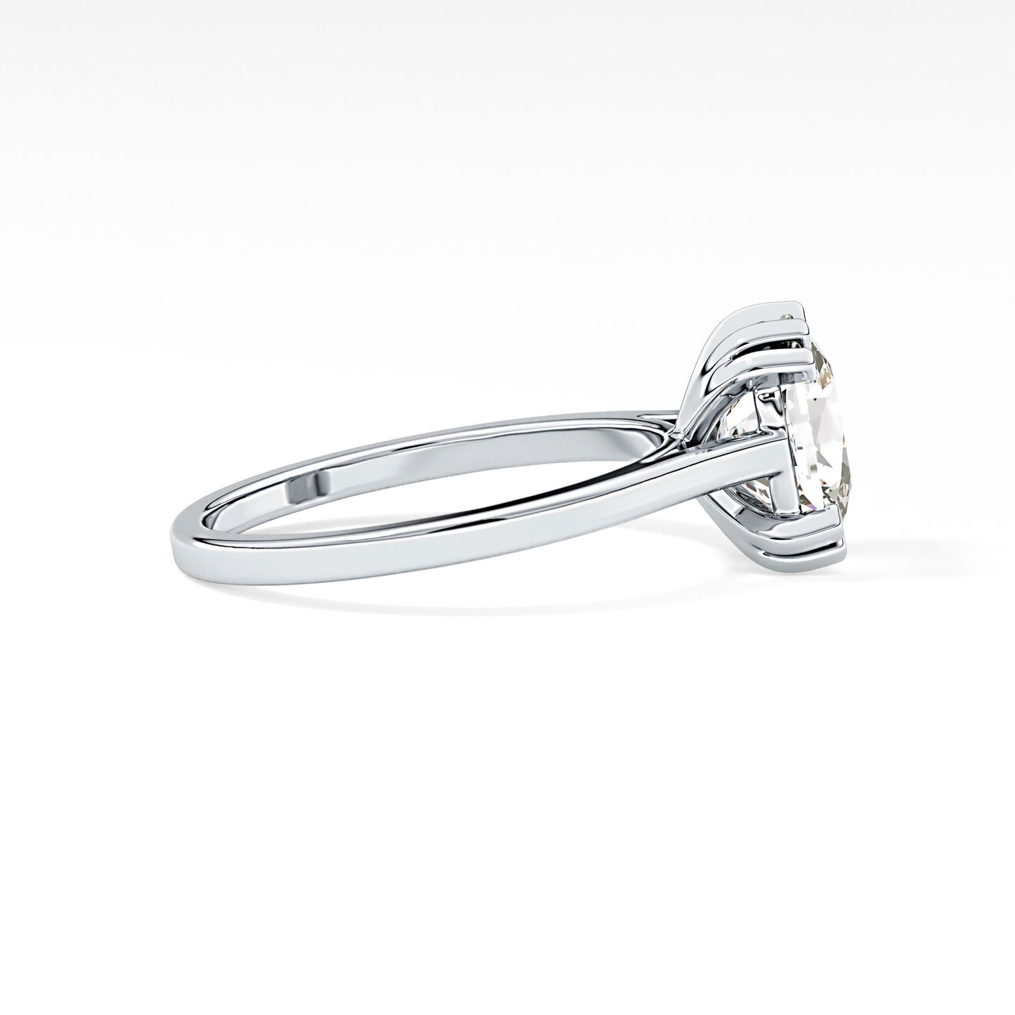 Cushion Cut 2.61 Carat Moissanite Ring – Solitaire Style in Gold
