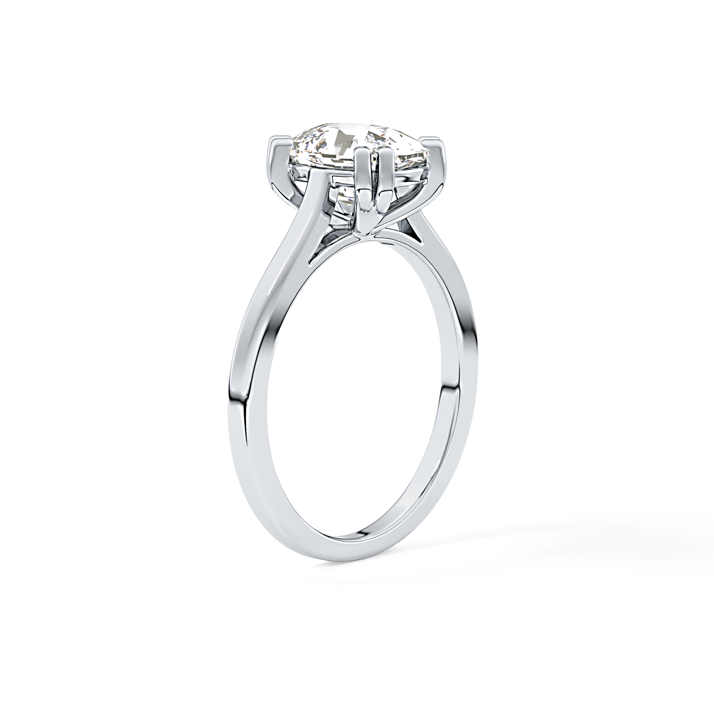 Cushion Cut 2.61 Carat Moissanite Ring – Solitaire Style in Gold