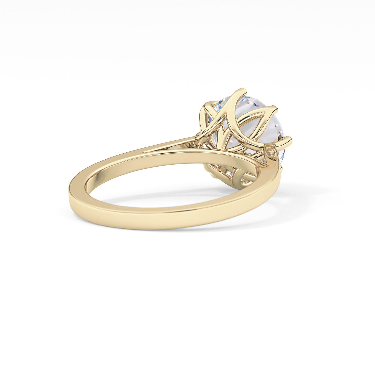 Round Cut 3.16 Carat Moissanite Ring – Solitaire Style in Gold