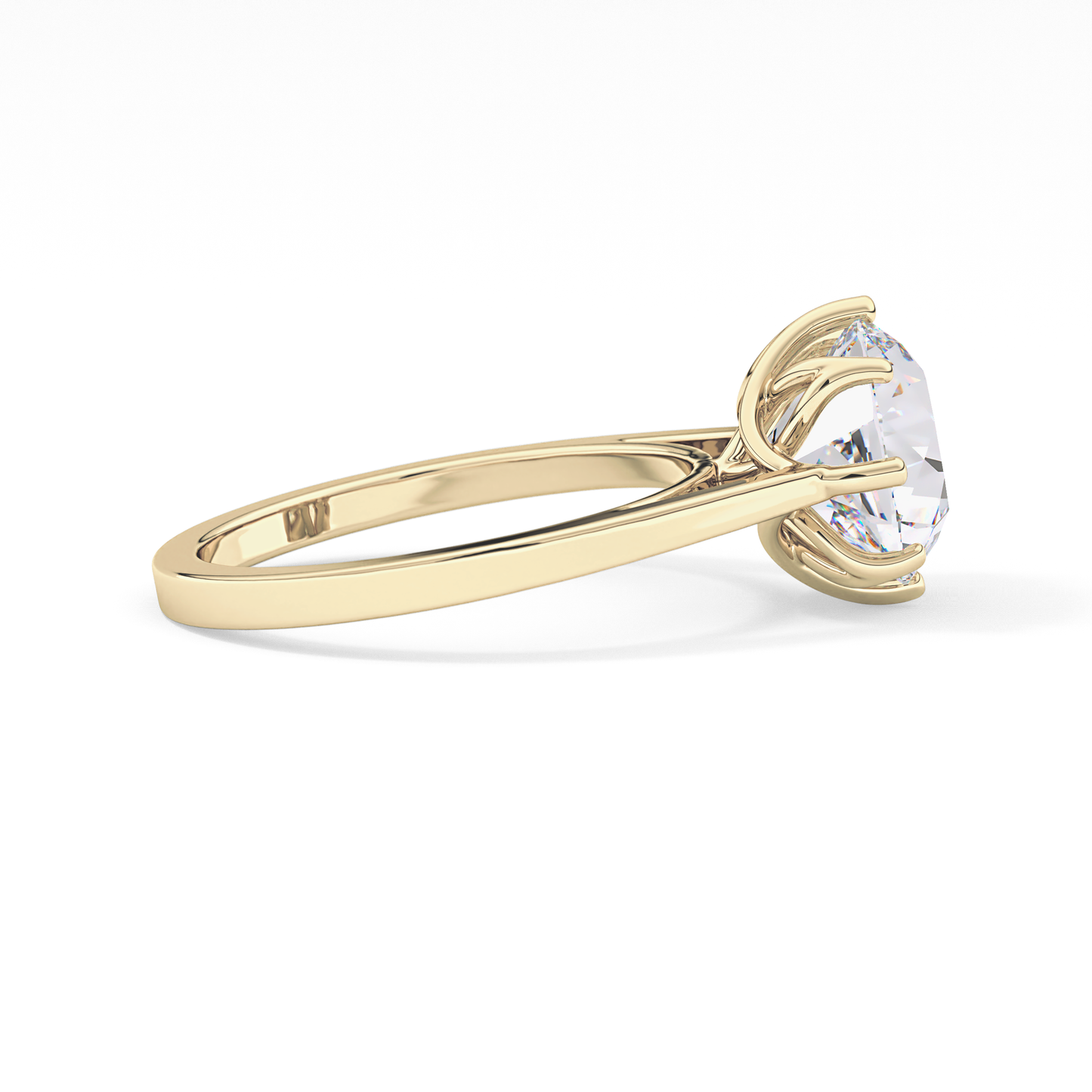 Round Cut 3.16 Carat Moissanite Ring – Solitaire Style in Gold