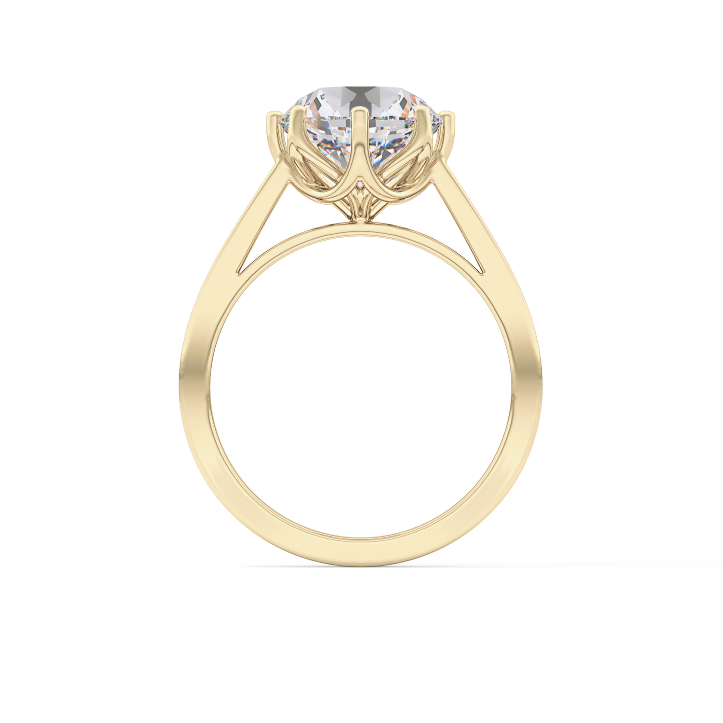 Round Cut 3.16 Carat Moissanite Ring – Solitaire Style in Gold