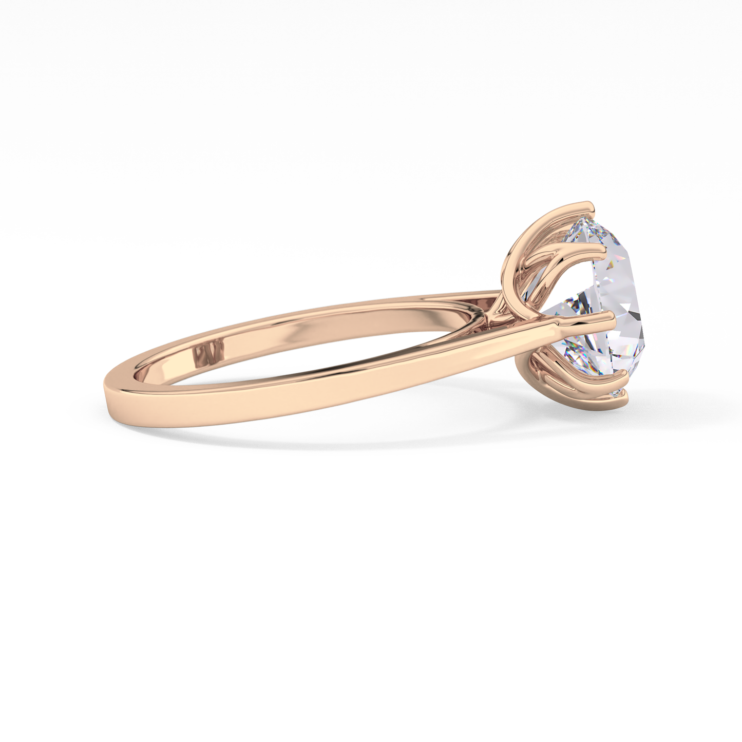 Round Cut 3.16 Carat Moissanite Ring – Solitaire Style in Gold